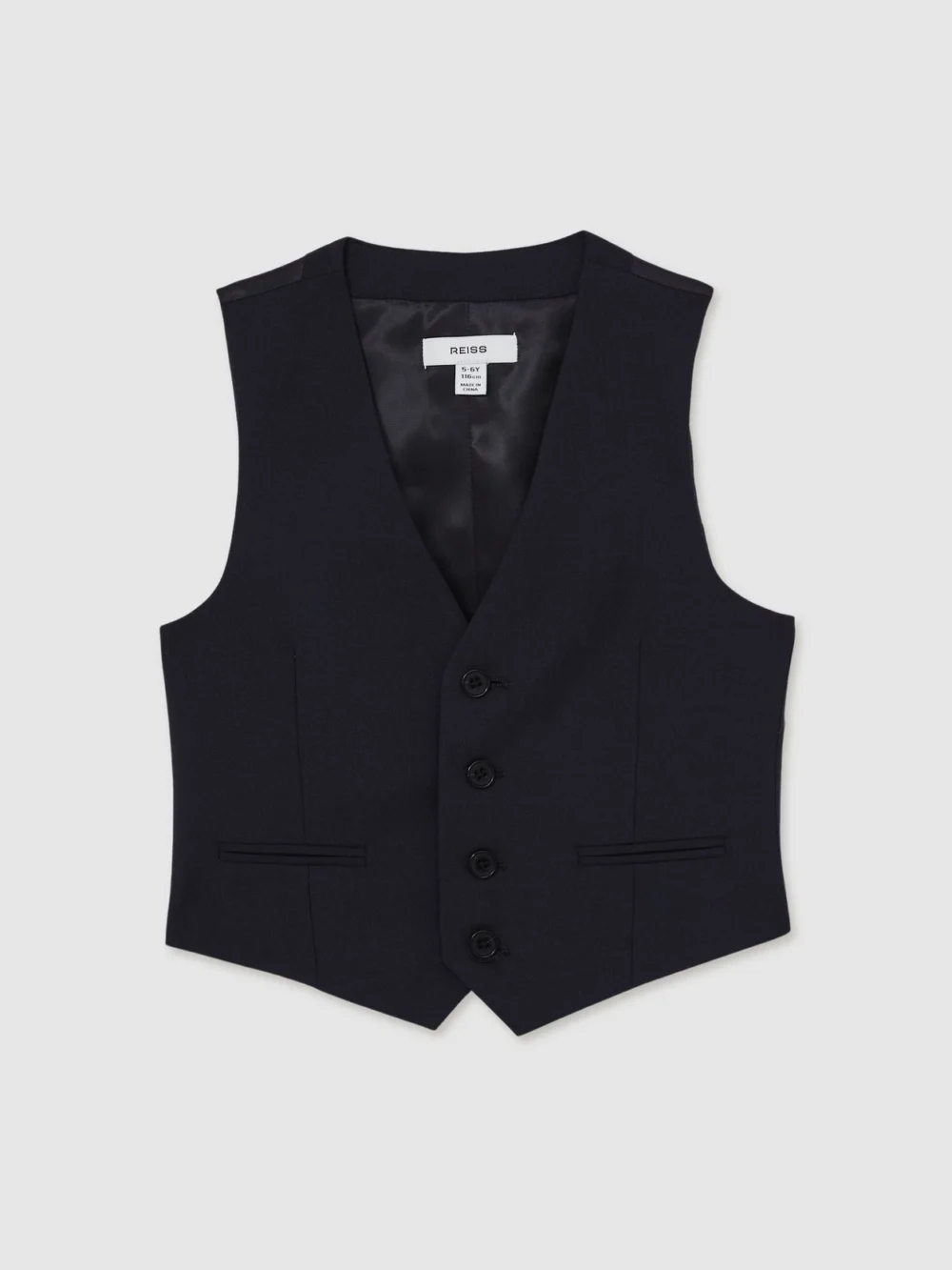 Reiss Hope Travel Waistcoat Wool Plain, view 2