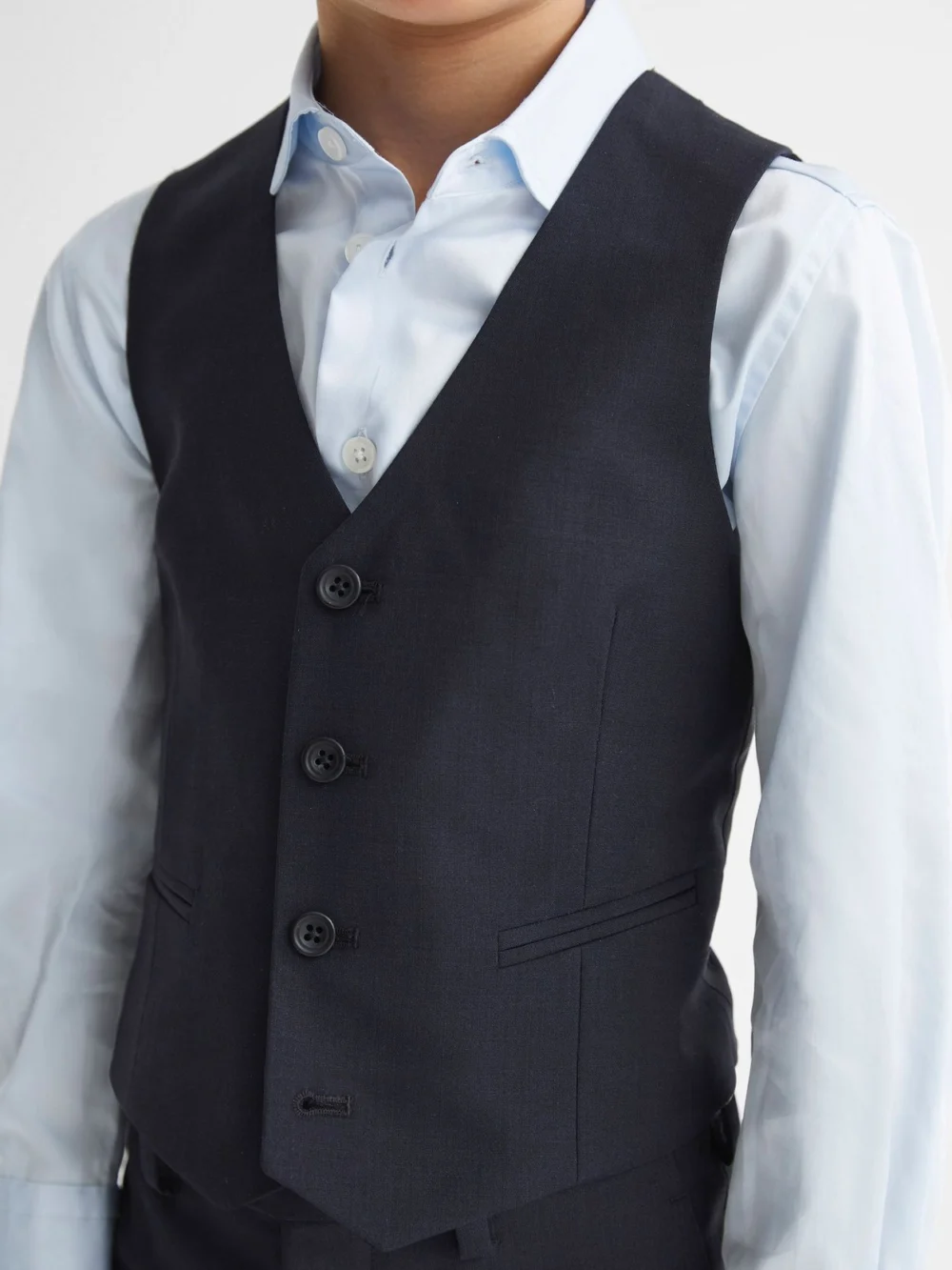 Reiss Hope Travel Waistcoat Wool Plain, view 5
