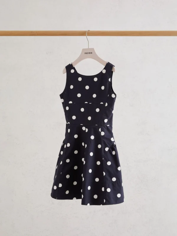 Reiss Irevy & 9-13 yrs Cotton Polka-dot Sleeveless Dress, 9-10 Years