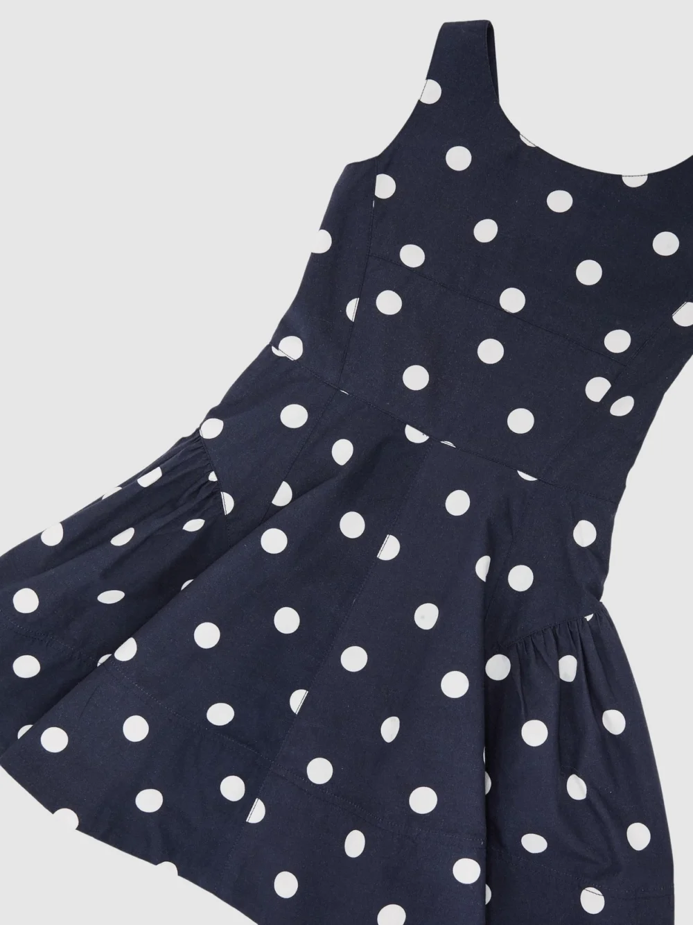 Reiss Irevy & 9-13 yrs Cotton Polka-dot Sleeveless Dress, 9-10 Years, view 3