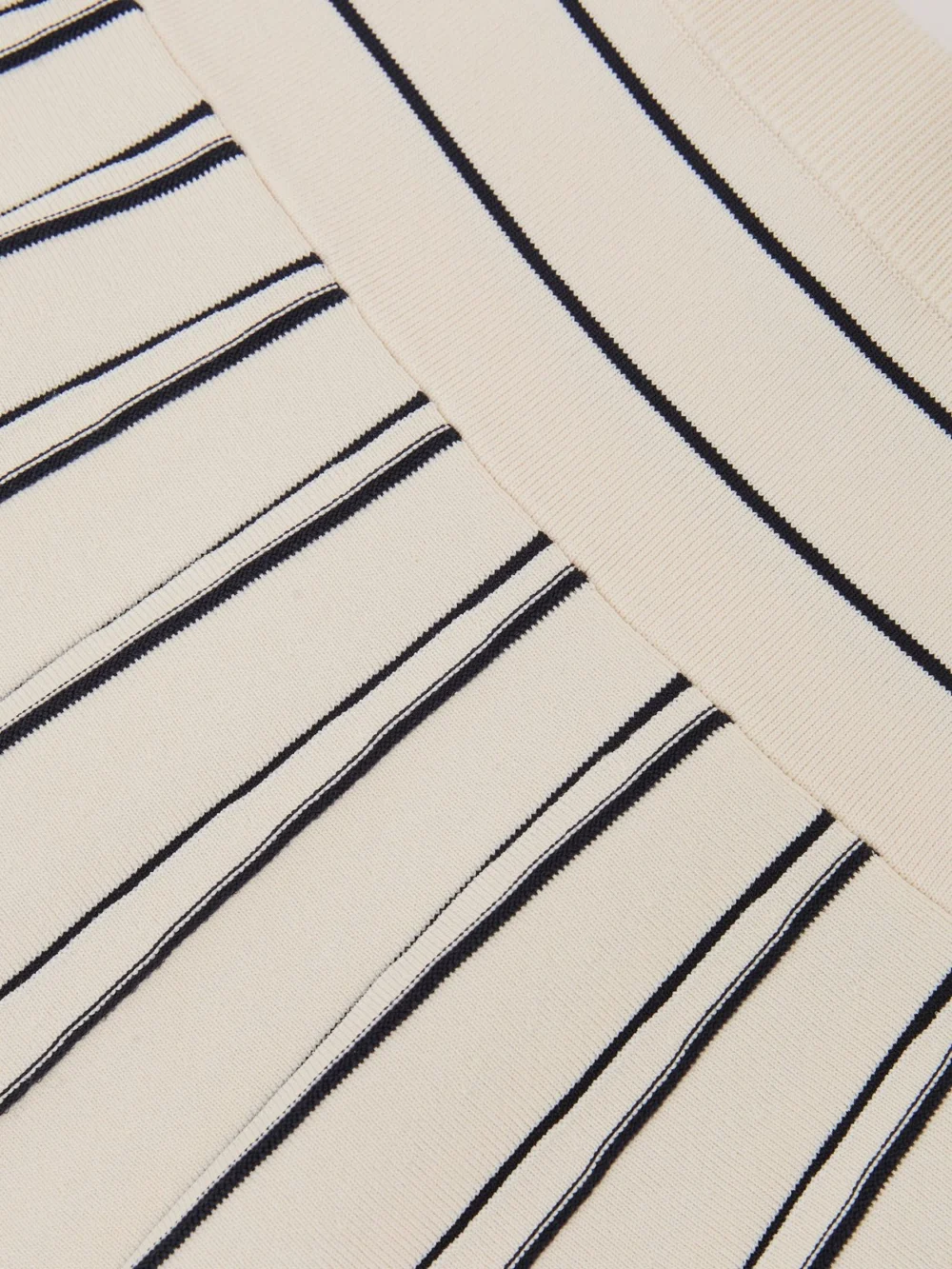 Reiss Knitted Stripe Pleated Skirt, view 4