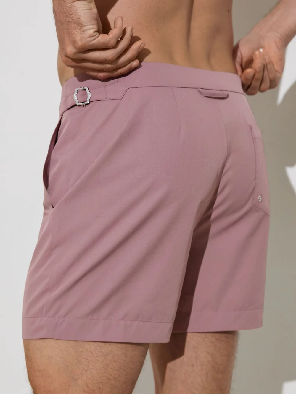 Reiss Lavender Pink Side-adjuster Swim Shorts, view 3
