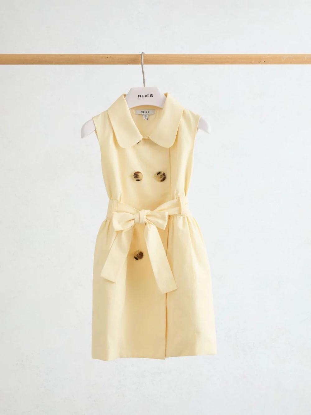 Reiss Lemon Yellow 13-14 yrs Lyocell-blend Buttoned Shirt Dress,, view 2