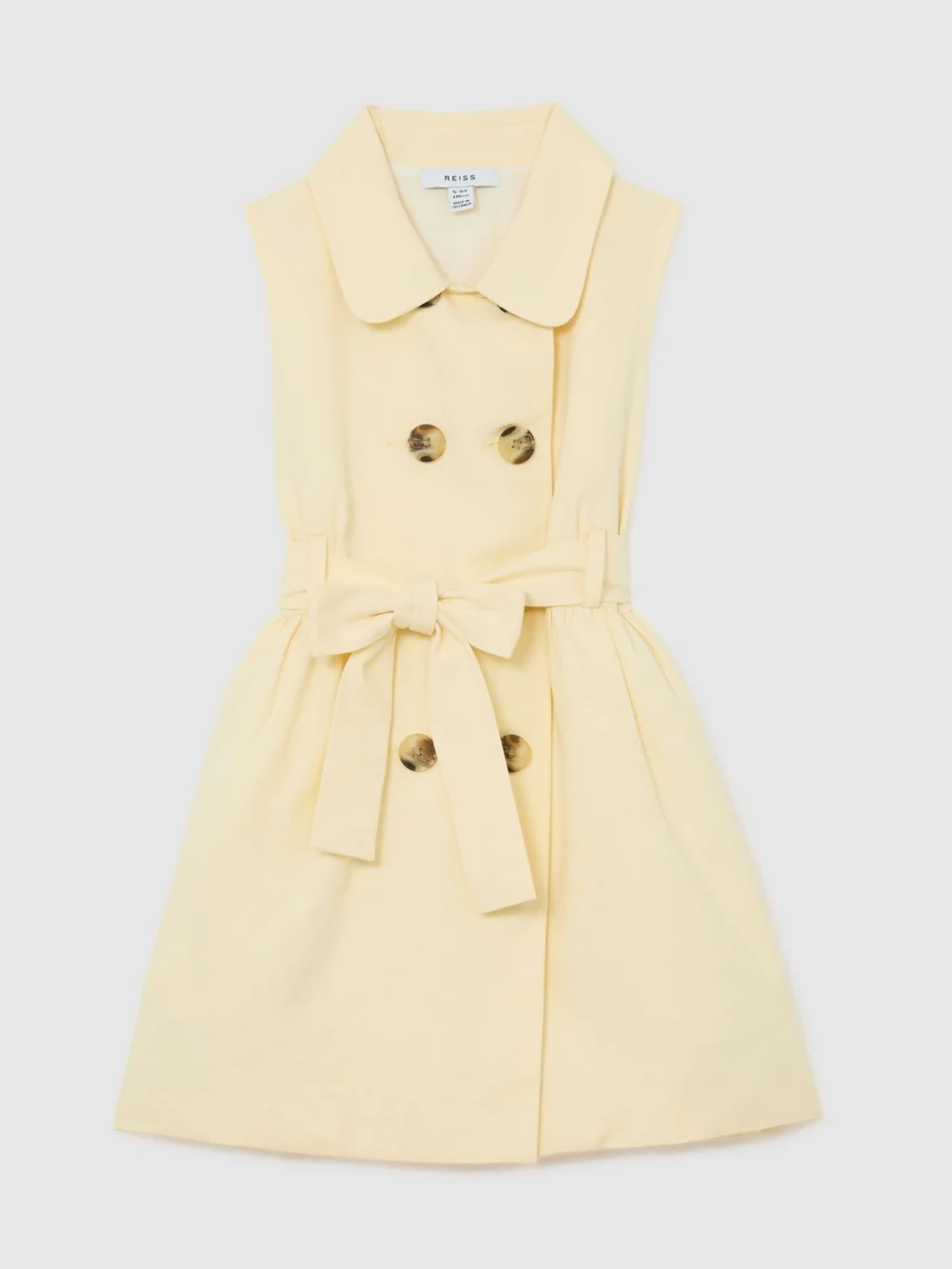 Reiss Lemon Yellow 13-14 yrs Lyocell-blend Buttoned Shirt Dress,, view 3