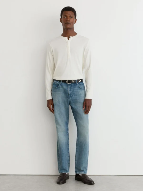 Reiss Light Blue Comfort-stretch Relaxed Straight-leg Jeans