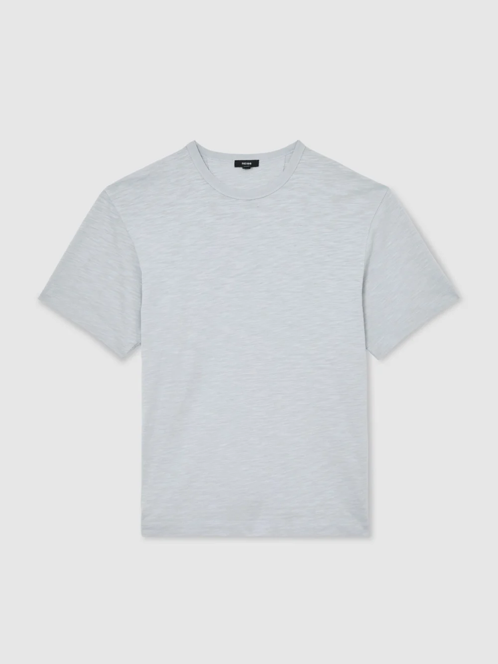 Reiss Light Blue Cotton Slub Relaxed-fit T-shirt, view 2