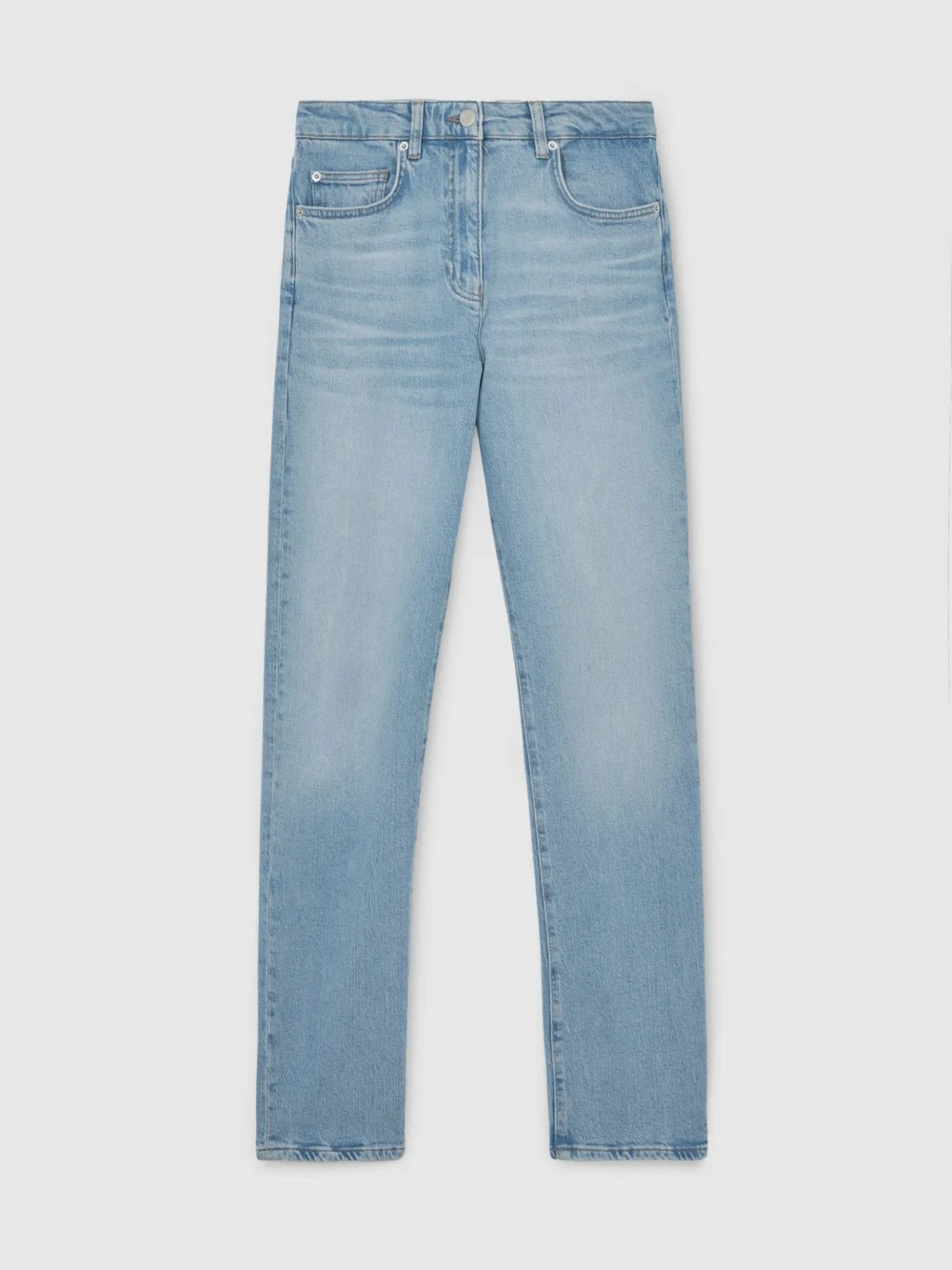 Reiss Light Blue Slim Straight-leg Jeans, view 4