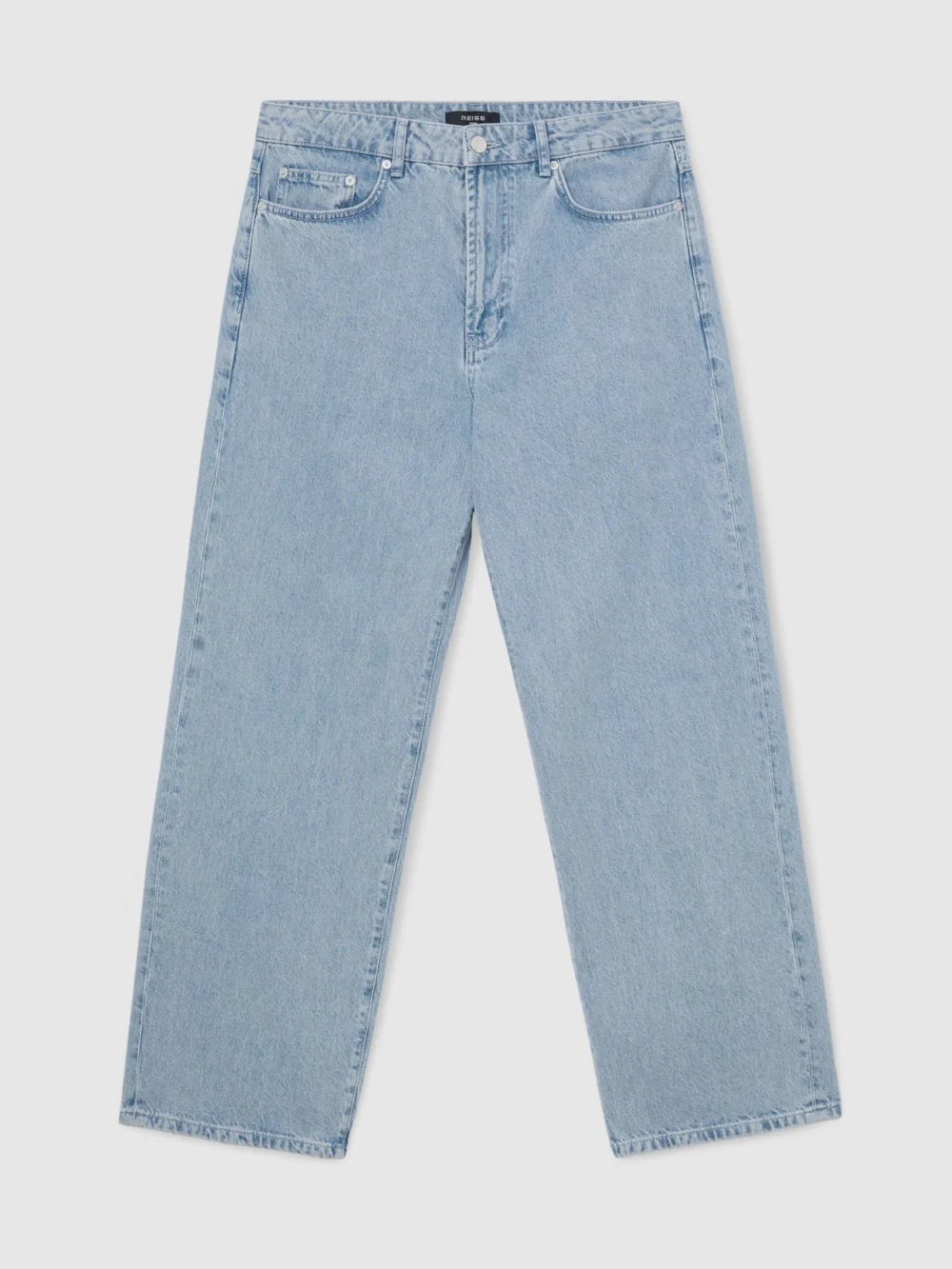 Reiss Light Blue Wash Baggy-fit Jeans, view 2