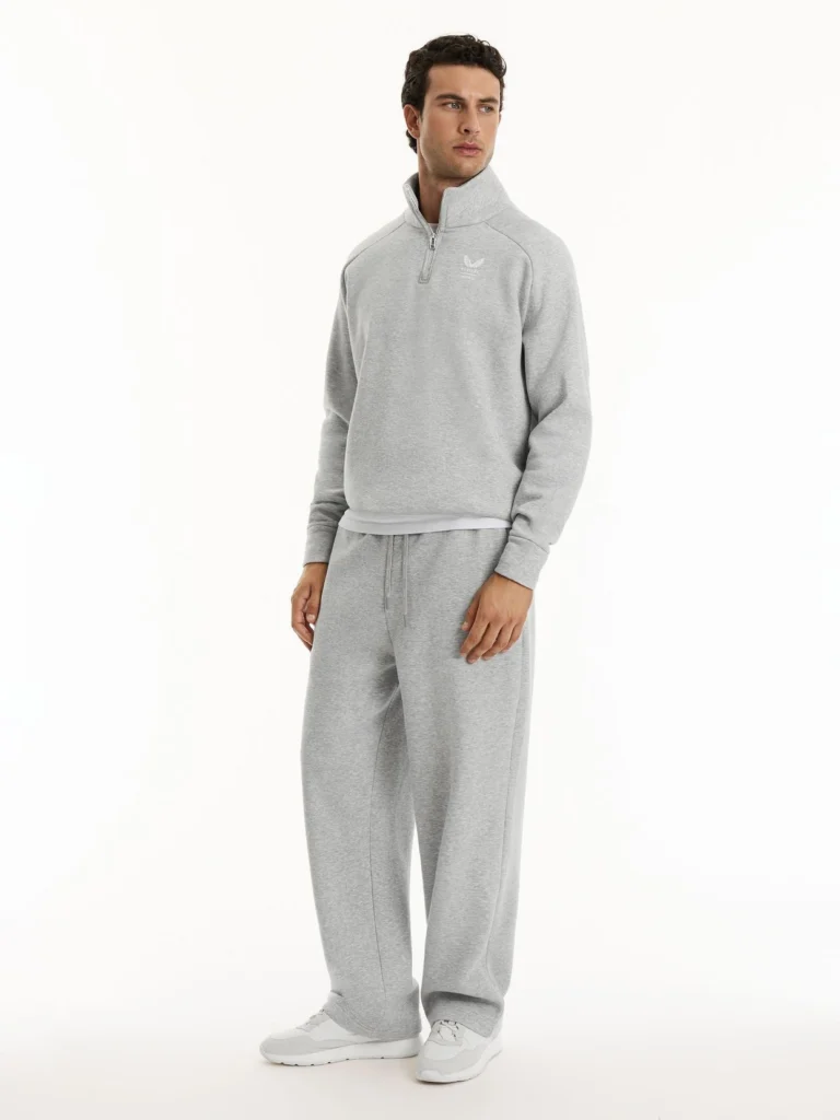 Reiss Light Grey 1 & 4 Sweatshirt | Castore Relaxed Quarter-zip S