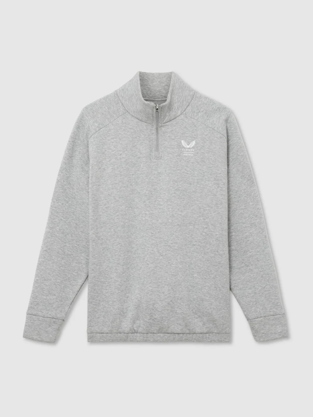 Reiss Light Grey 1 & 4 Sweatshirt | Castore Relaxed Quarter-zip S, view 2