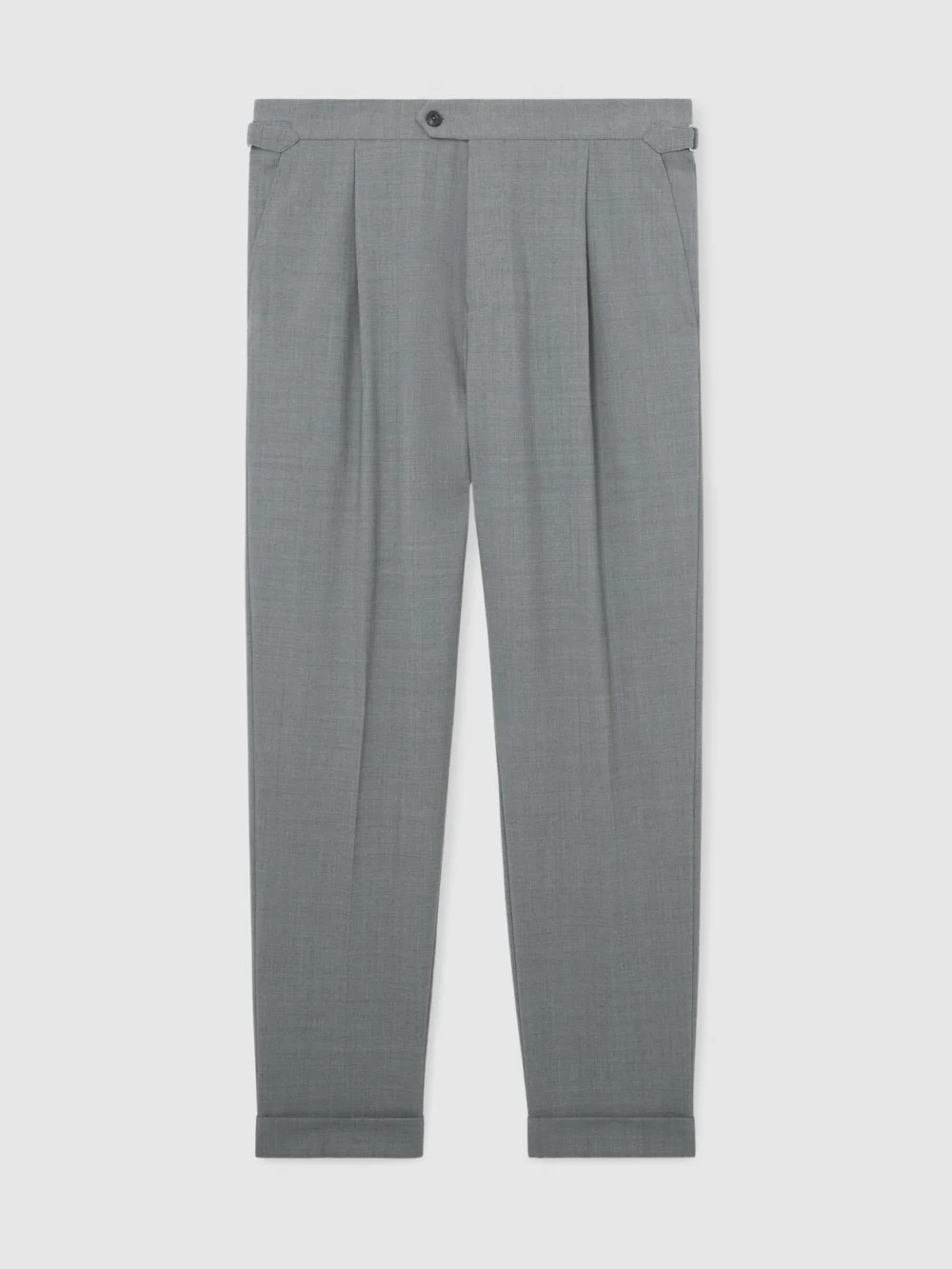 Reiss Light Grey Promise Tailored Fit Side-adjuster Tailored-fit Suit Trousers Wool-blend, view 2
