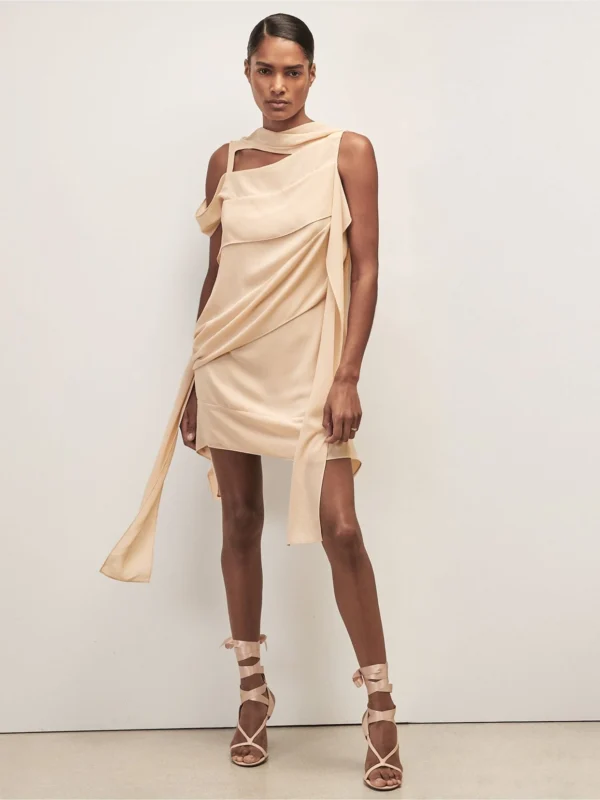 Reiss Light Pink Royal Ballet Panel Shift Dress