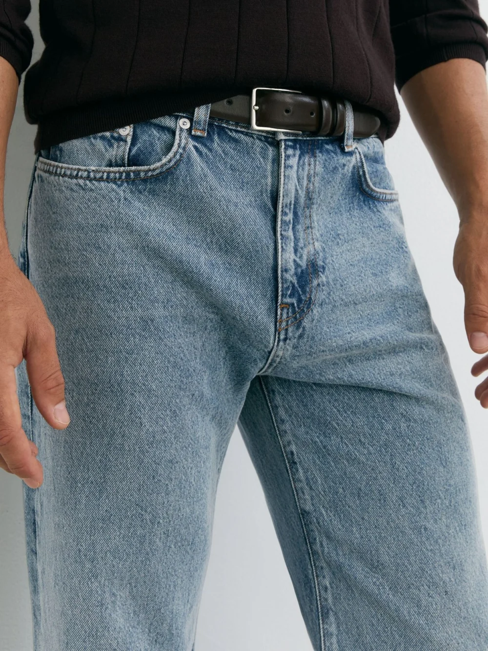 Reiss Light Stone Wash Relaxed Flared-leg Jeans, view 4