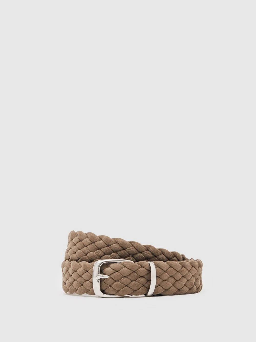 Reiss Light Stone Woven Belt