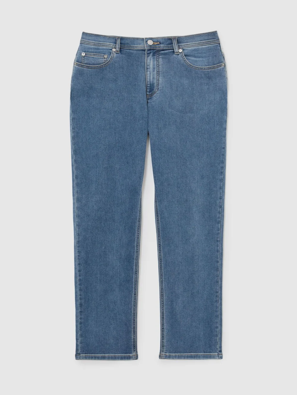 Reiss Light Wash Blue Straight-leg Jeans, view 2