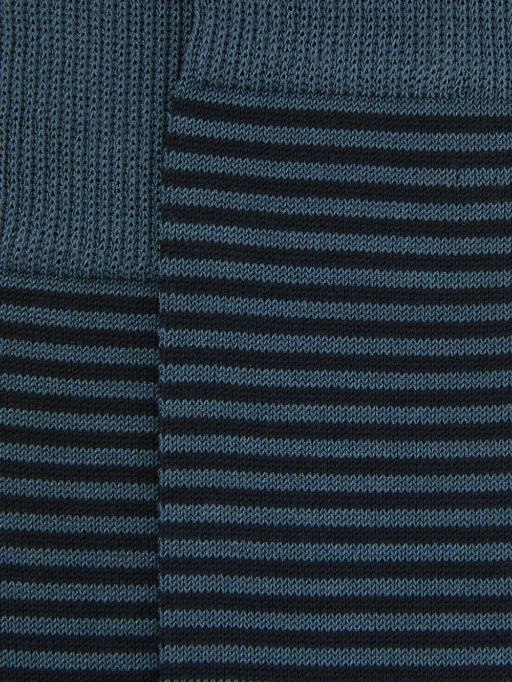 Reiss Mario Airforce Blue & Navy Stripe Mercerised Cotton-blend Striped Socks in Airforce Blue/Navy, view 3