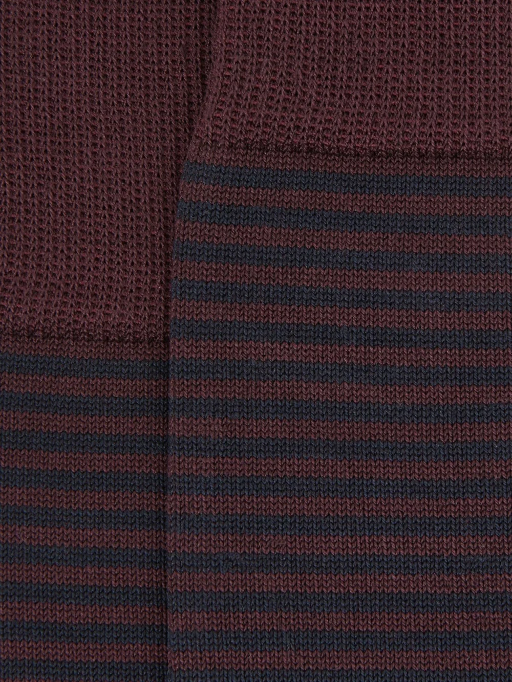 Reiss Mario Mens Red Cotton Bordeaux Stripe Striped Socks, Size: M & L, view 3