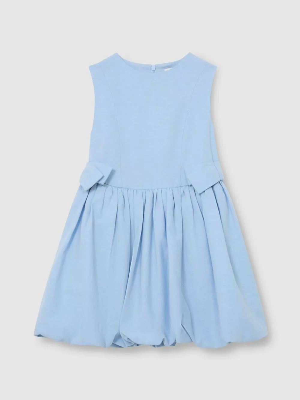 Reiss Marion Pale Blue 3-9 yrs Puffball Bow-detail Sleeveless Dress, 7-8 Years, view 4