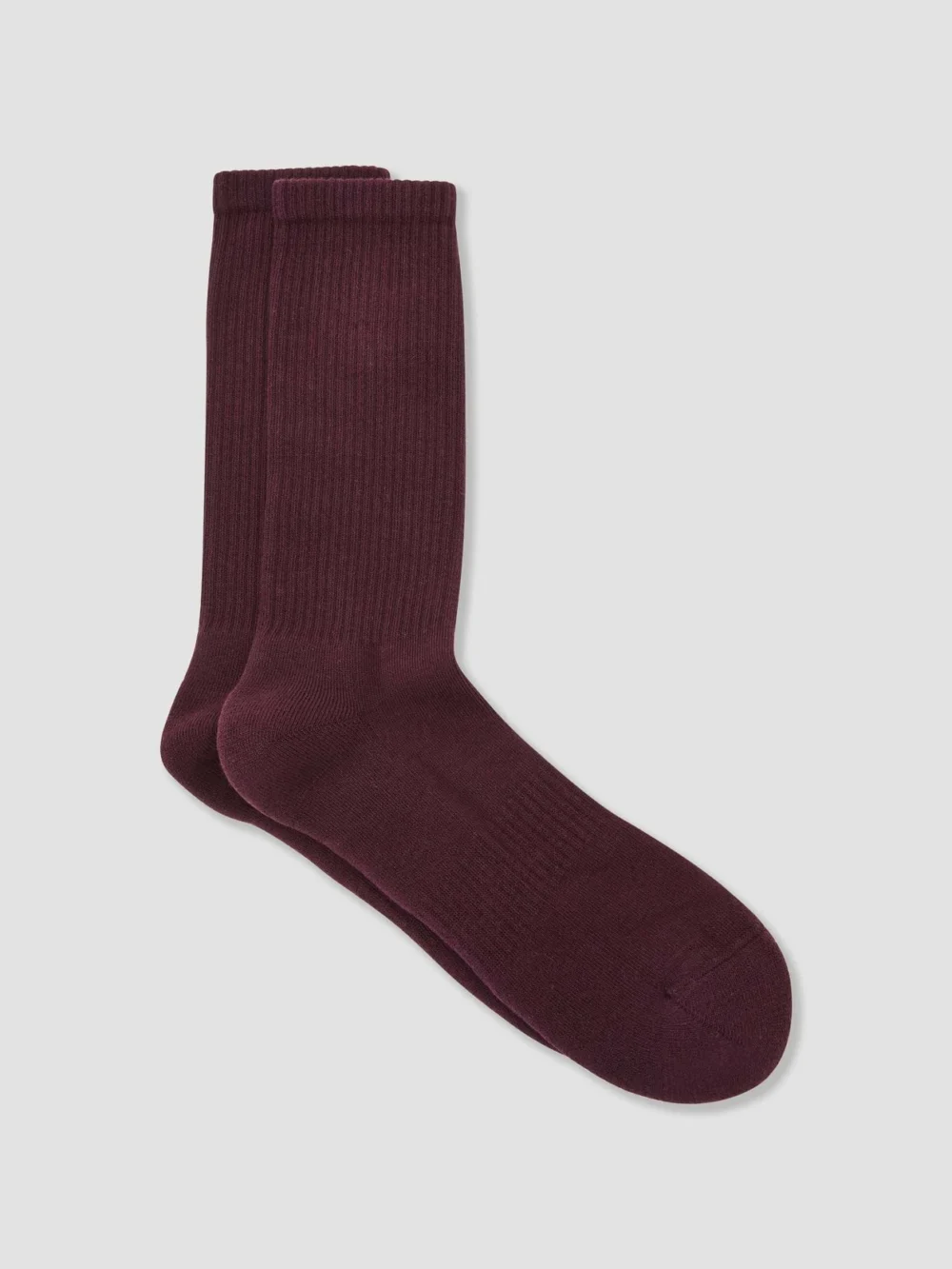 Reiss Maxim Men's Bordeaux Cotton-blend Ribbed Socks