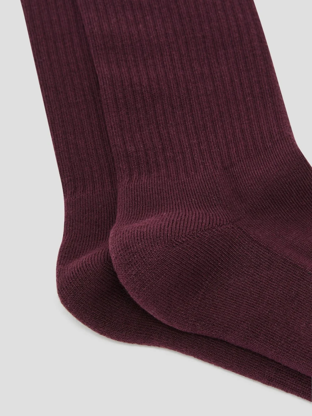 Reiss Maxim Men's Bordeaux Cotton-blend Ribbed Socks, view 2