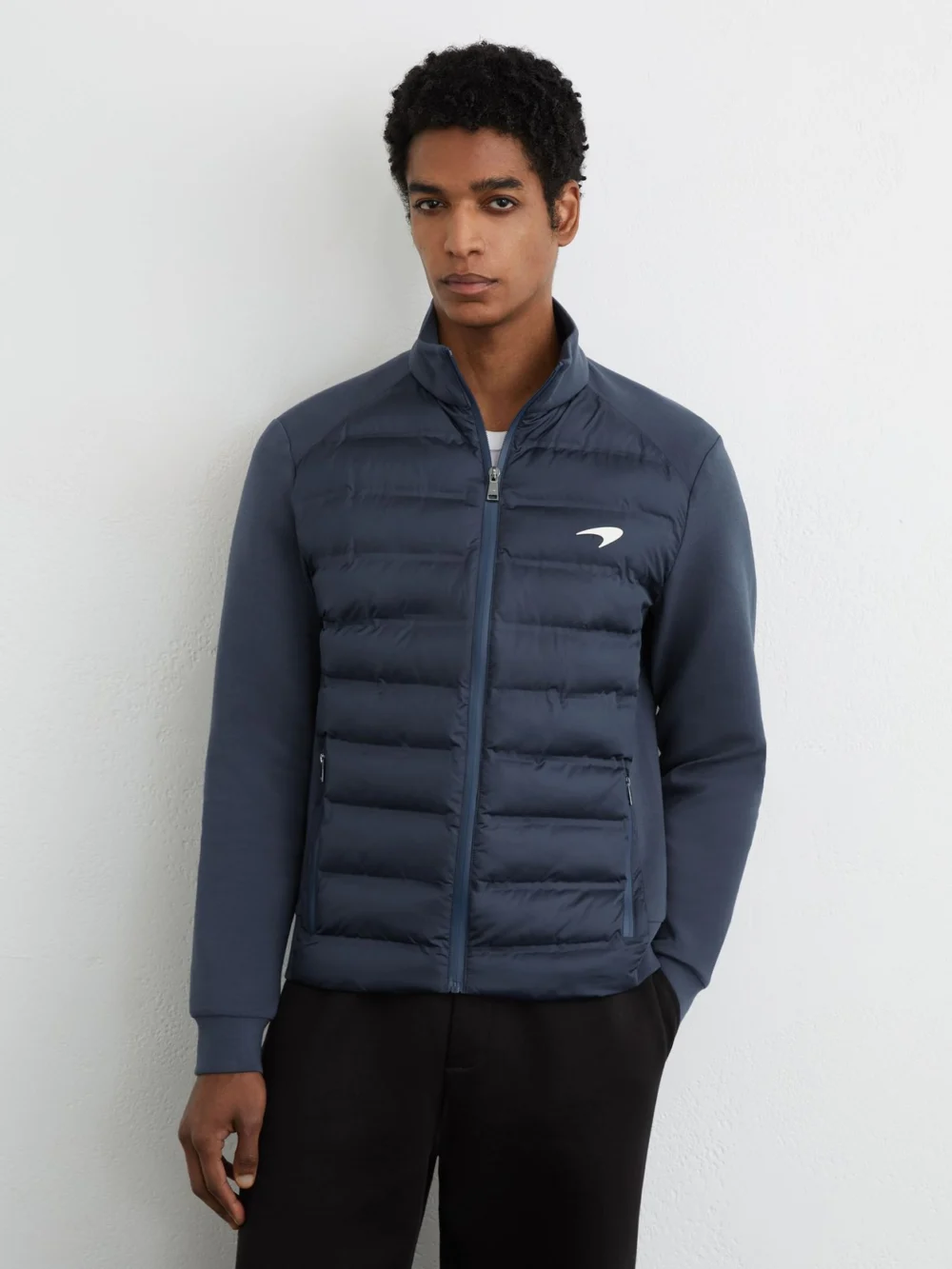 Reiss McLaren X McLaren F1 Team Airforce Blue Racing Hybrid Quilted Jacket