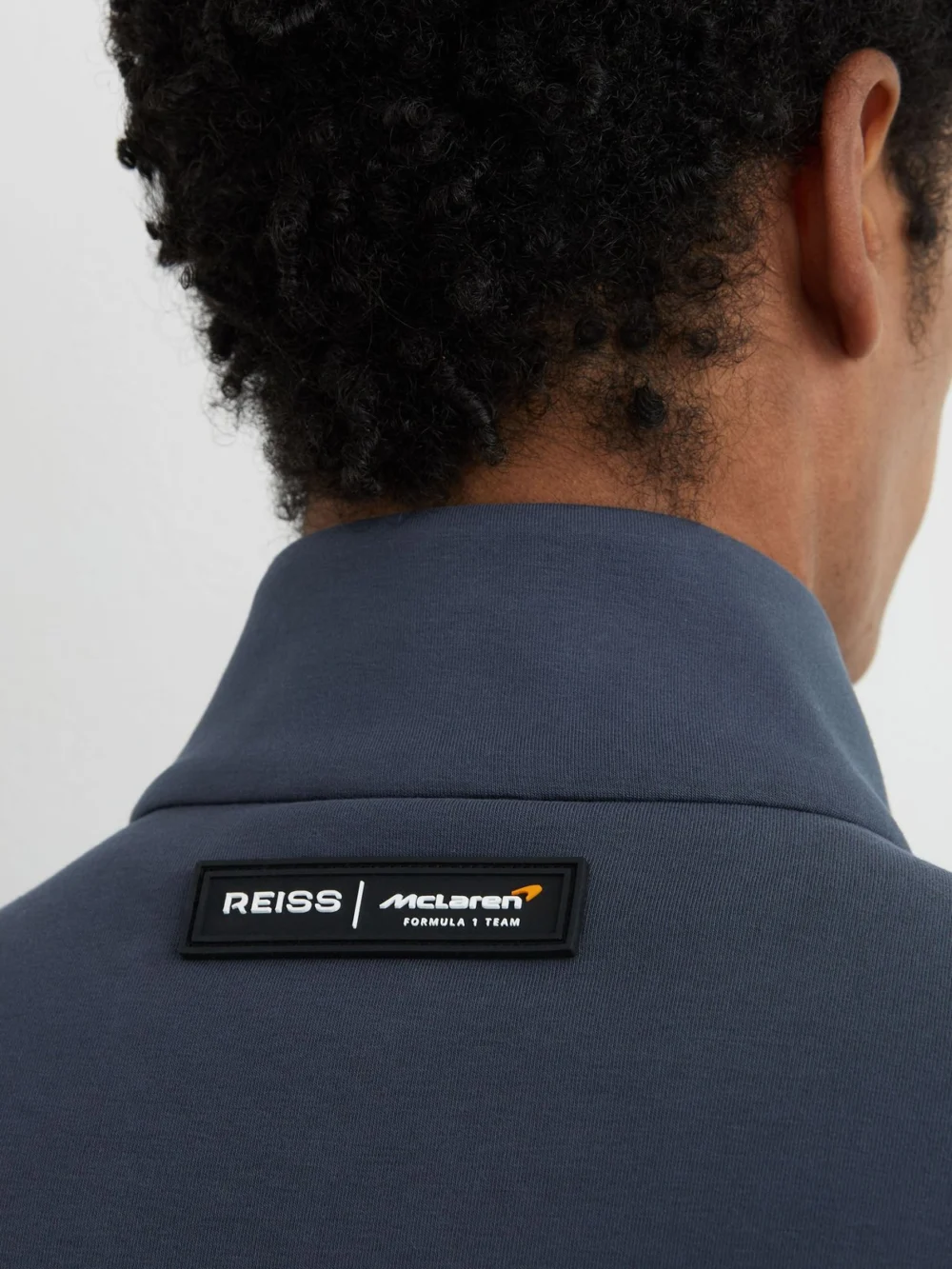 Reiss McLaren X McLaren F1 Team Airforce Blue Racing Hybrid Quilted Jacket, view 4