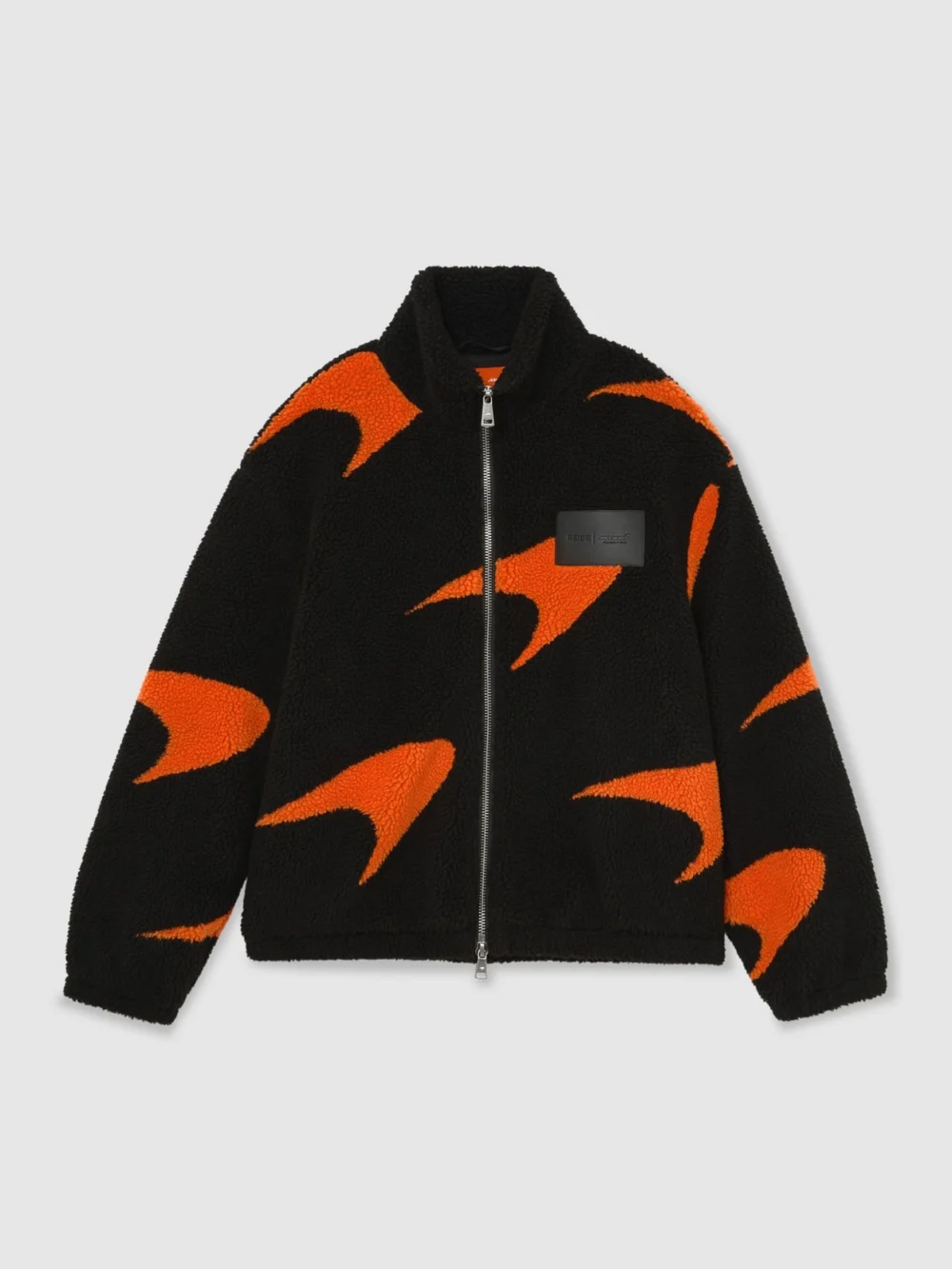Reiss McLaren X McLaren F1 Team Black & Papaya Orange Racing Speedmark Fleece Jacket -fit, view 2