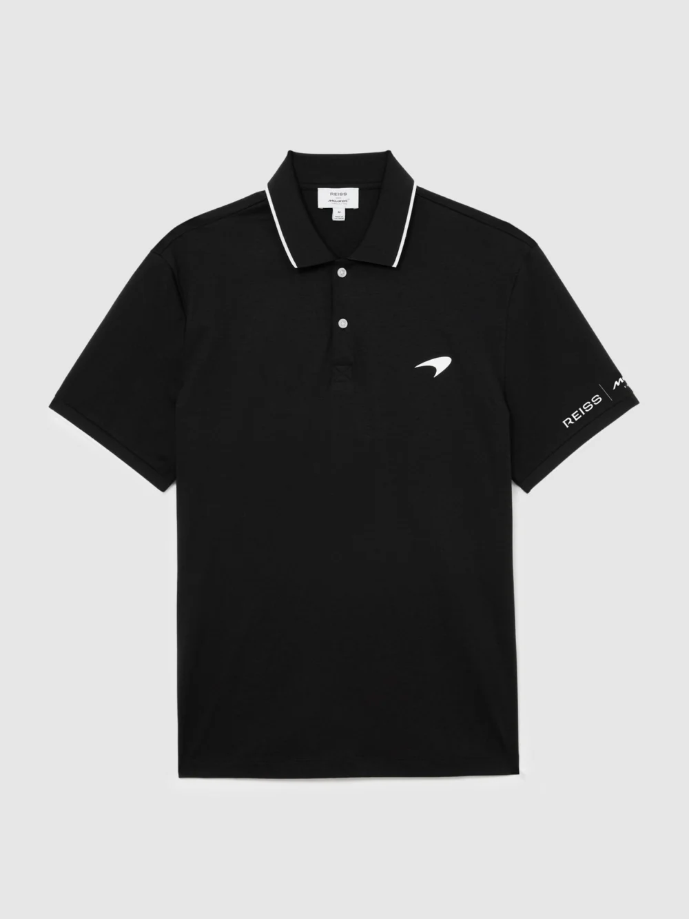Reiss McLaren X McLaren F1 Team Black Racing Air-water Cotton Polo Shirt, view 2