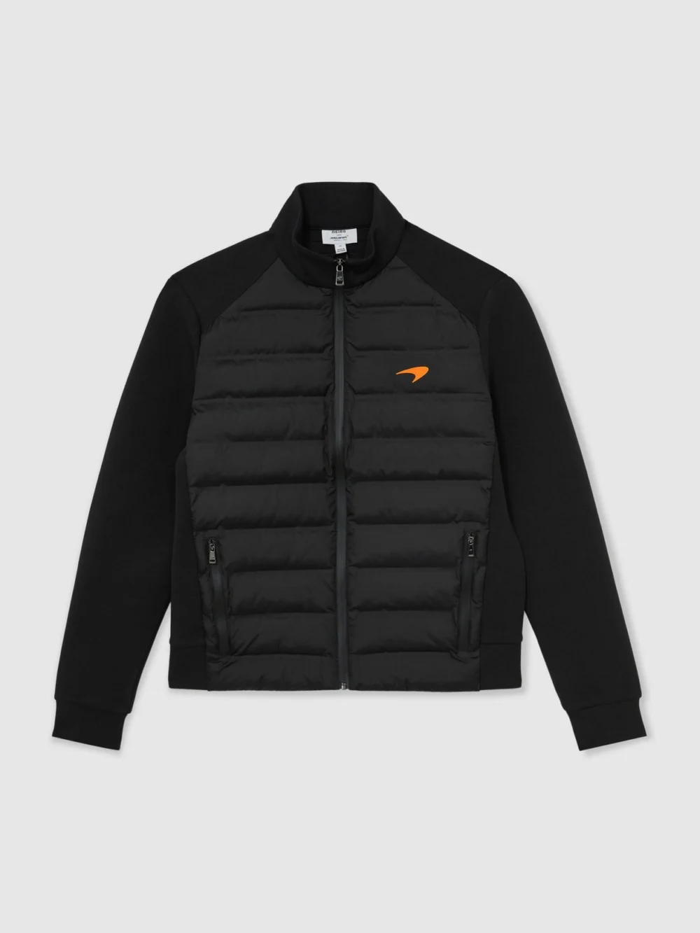 Reiss McLaren X McLaren F1 Team Black Racing Hybrid Quilted Jacket, view 2