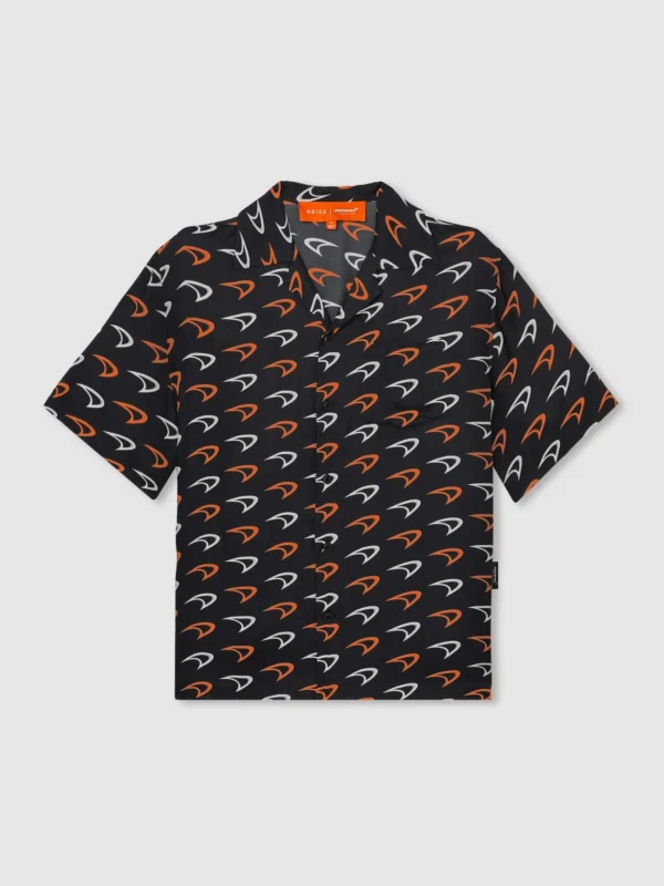 Reiss McLaren X McLaren F1 Team Black Speedmark Logo Shirt