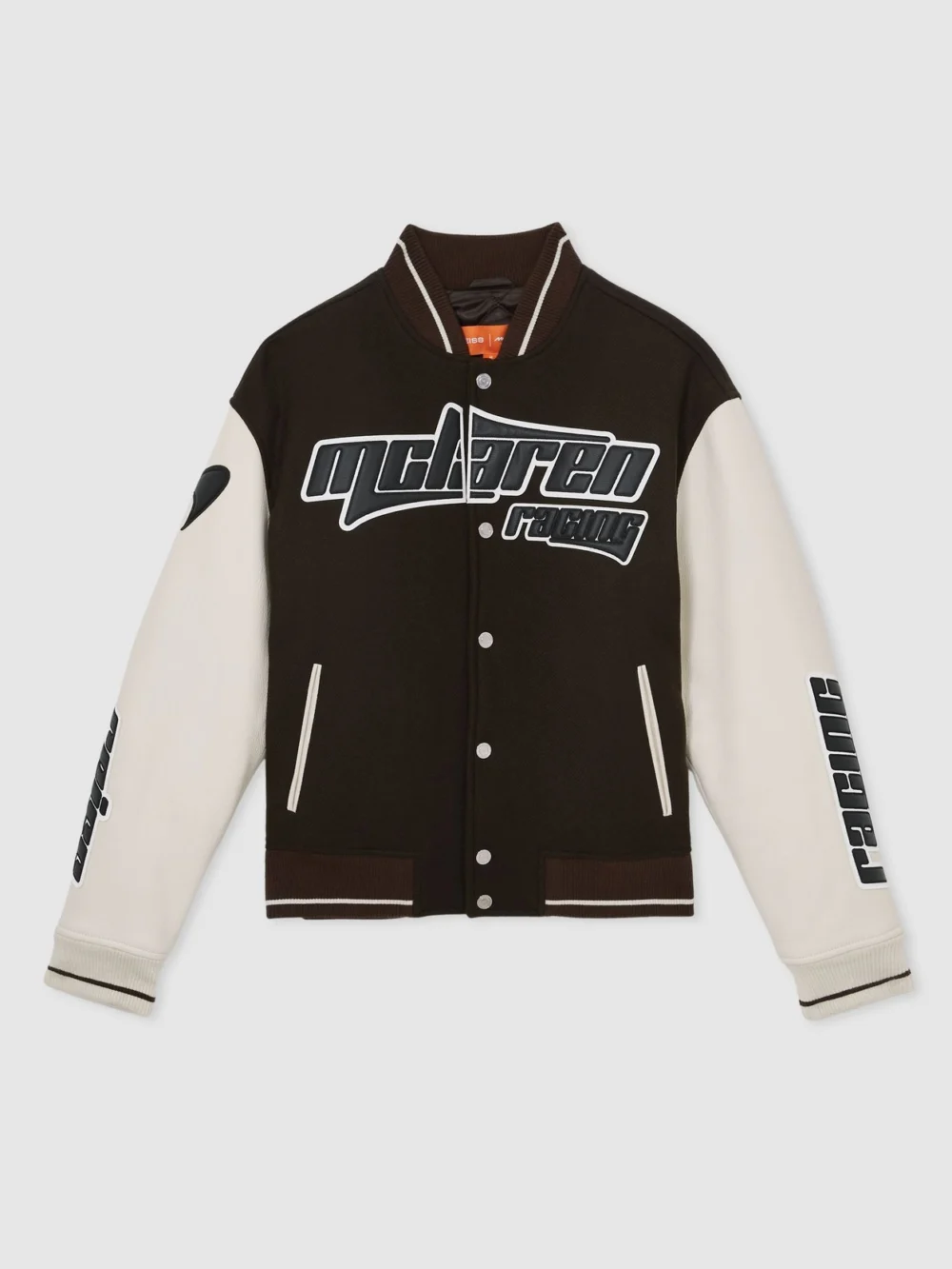 Reiss McLaren X McLaren F1 Team Circuit Brown & Cream Bomber Jacket, XL, view 2
