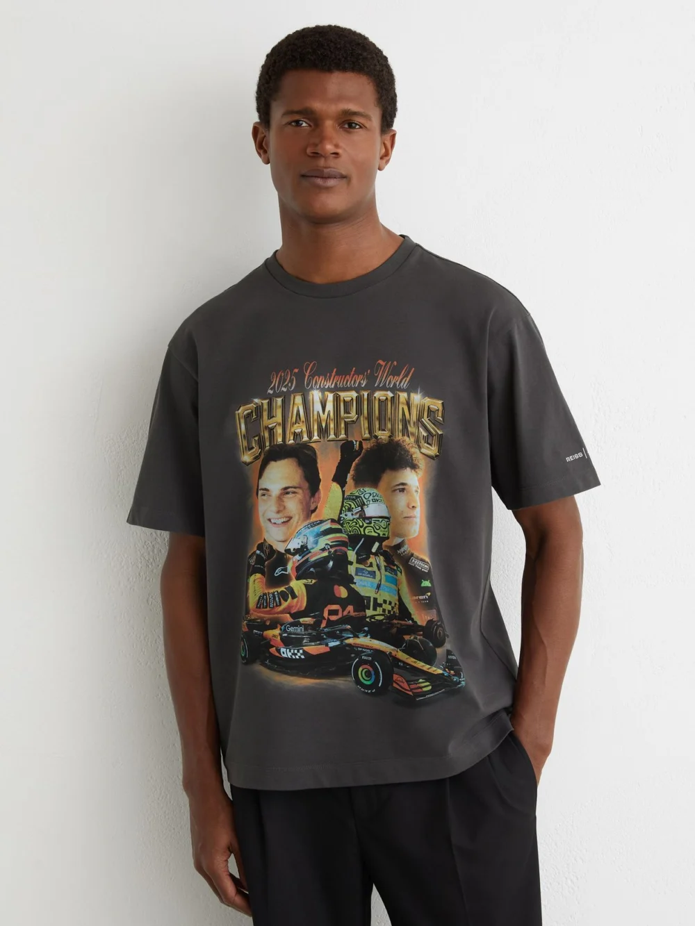 Reiss McLaren X McLaren F1 Team ionship T-shirt, XL in washed black