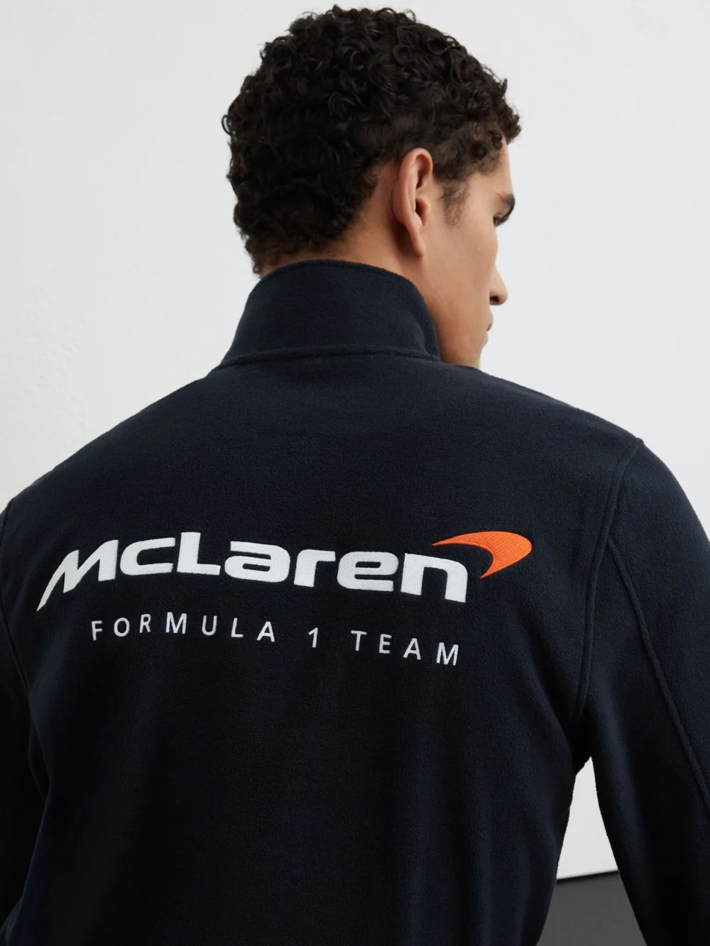 Reiss McLaren X McLaren F1 Team Navy Racing Fleece Half-zip Top -fit