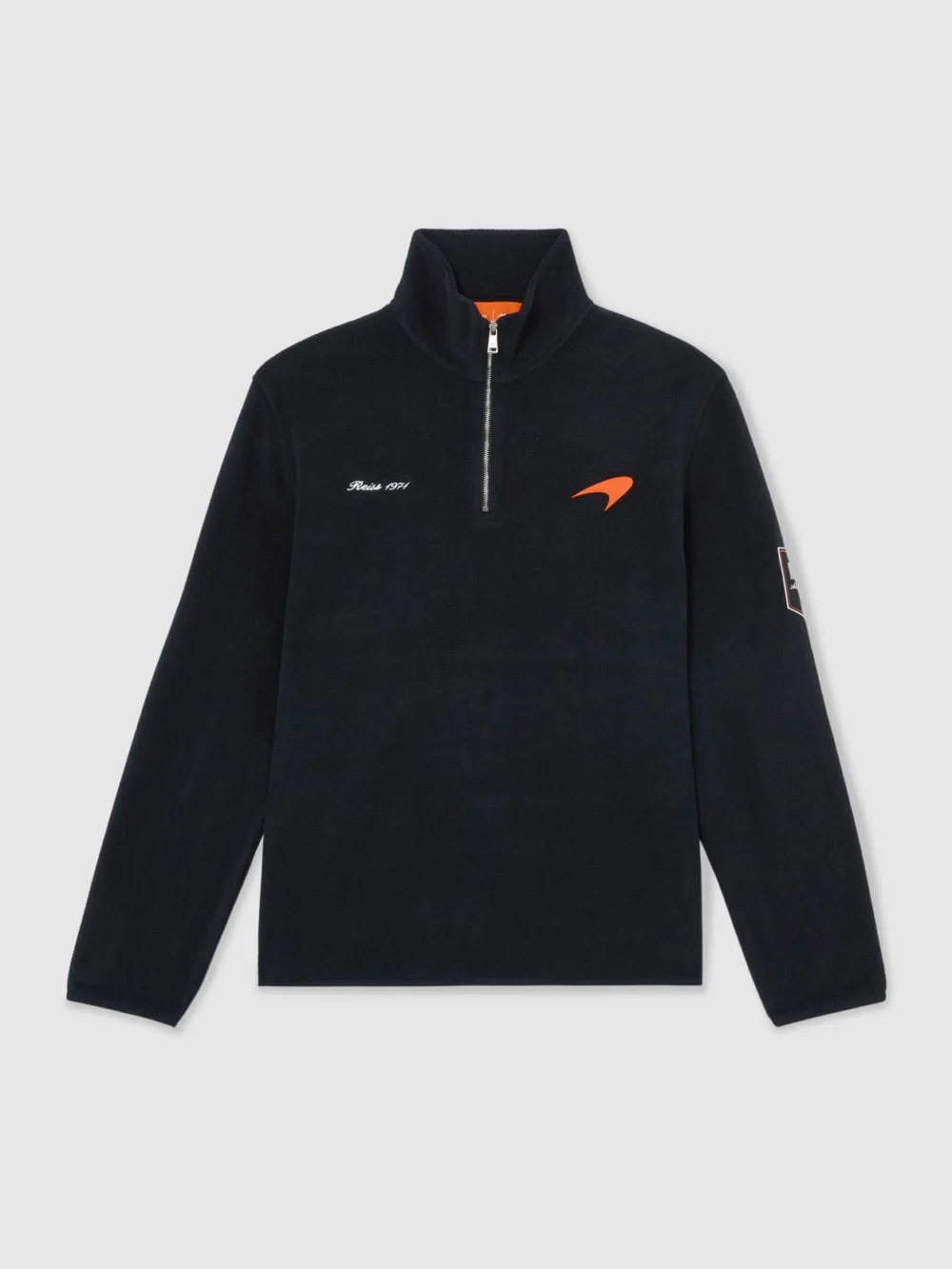 Reiss McLaren X McLaren F1 Team Navy Racing Fleece Half-zip Top -fit, view 2