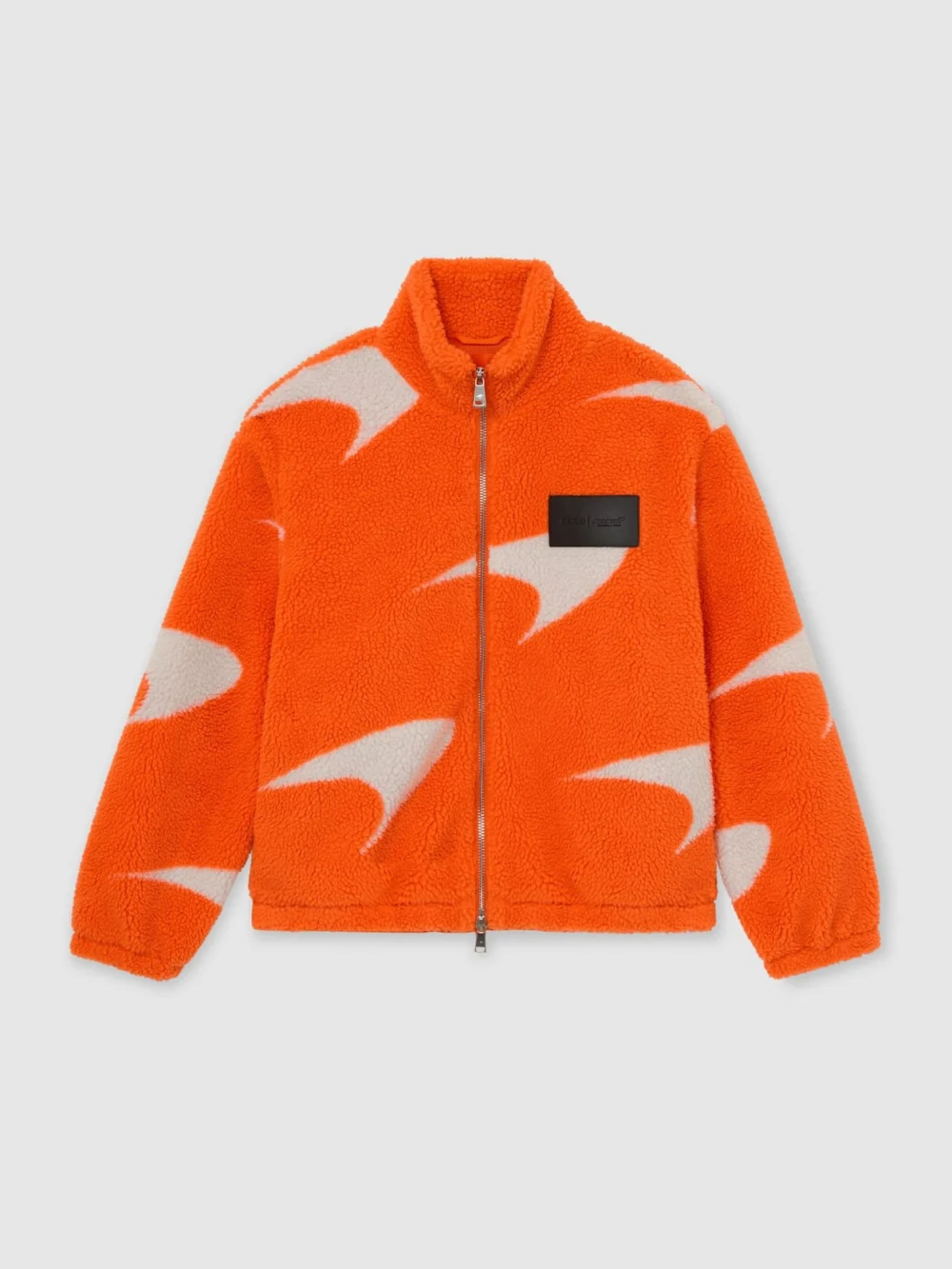 Reiss McLaren X McLaren F1 Team Papaya Orange & White Racing Speedmark Fleece Jacket -fit, view 2