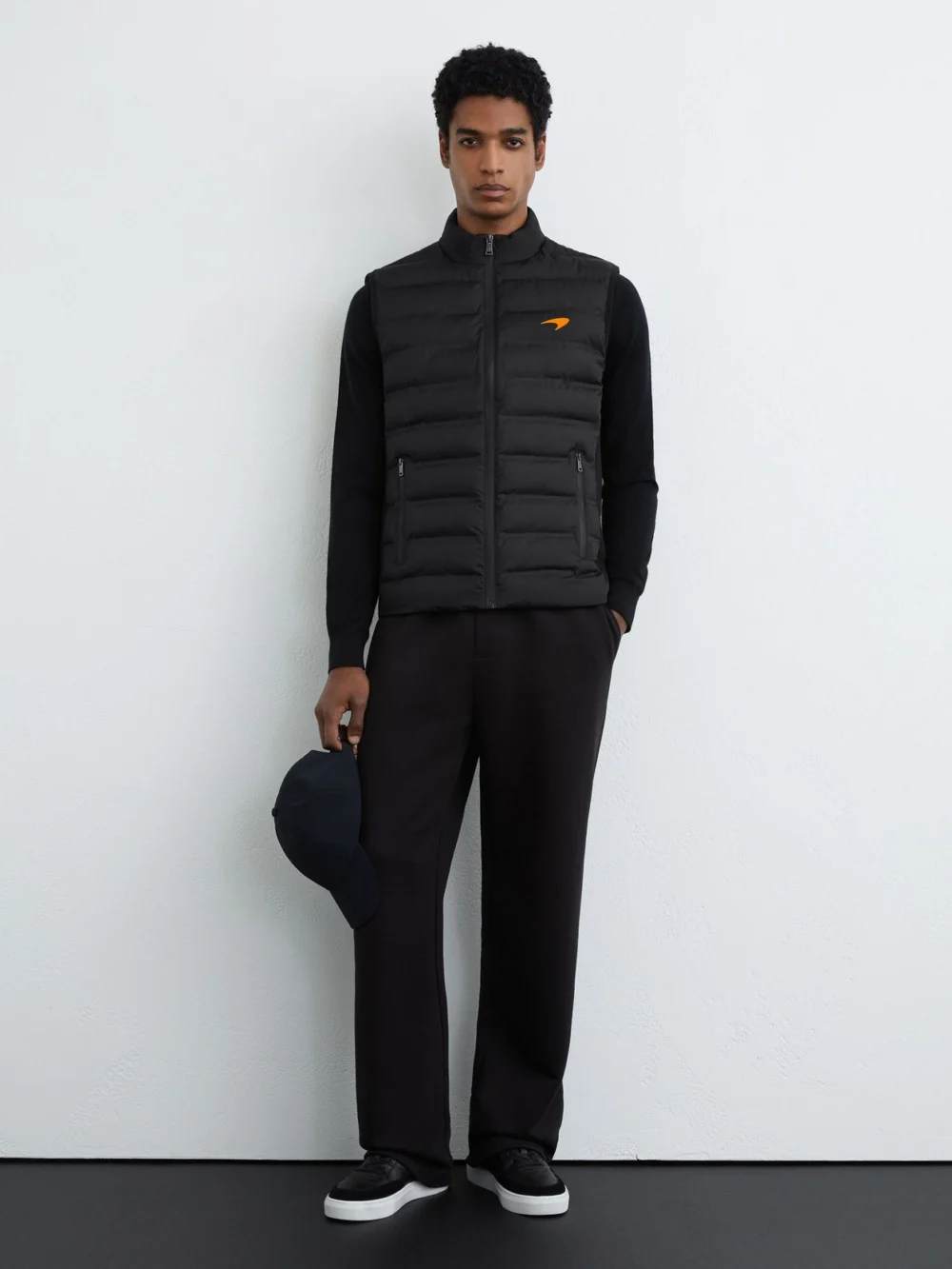 Reiss McLaren X McLaren F1 Team Racing Hybrid Quilted Gilet, Black