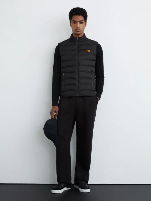 Reiss McLaren X McLaren F1 Team Racing Hybrid Quilted Gilet, Black