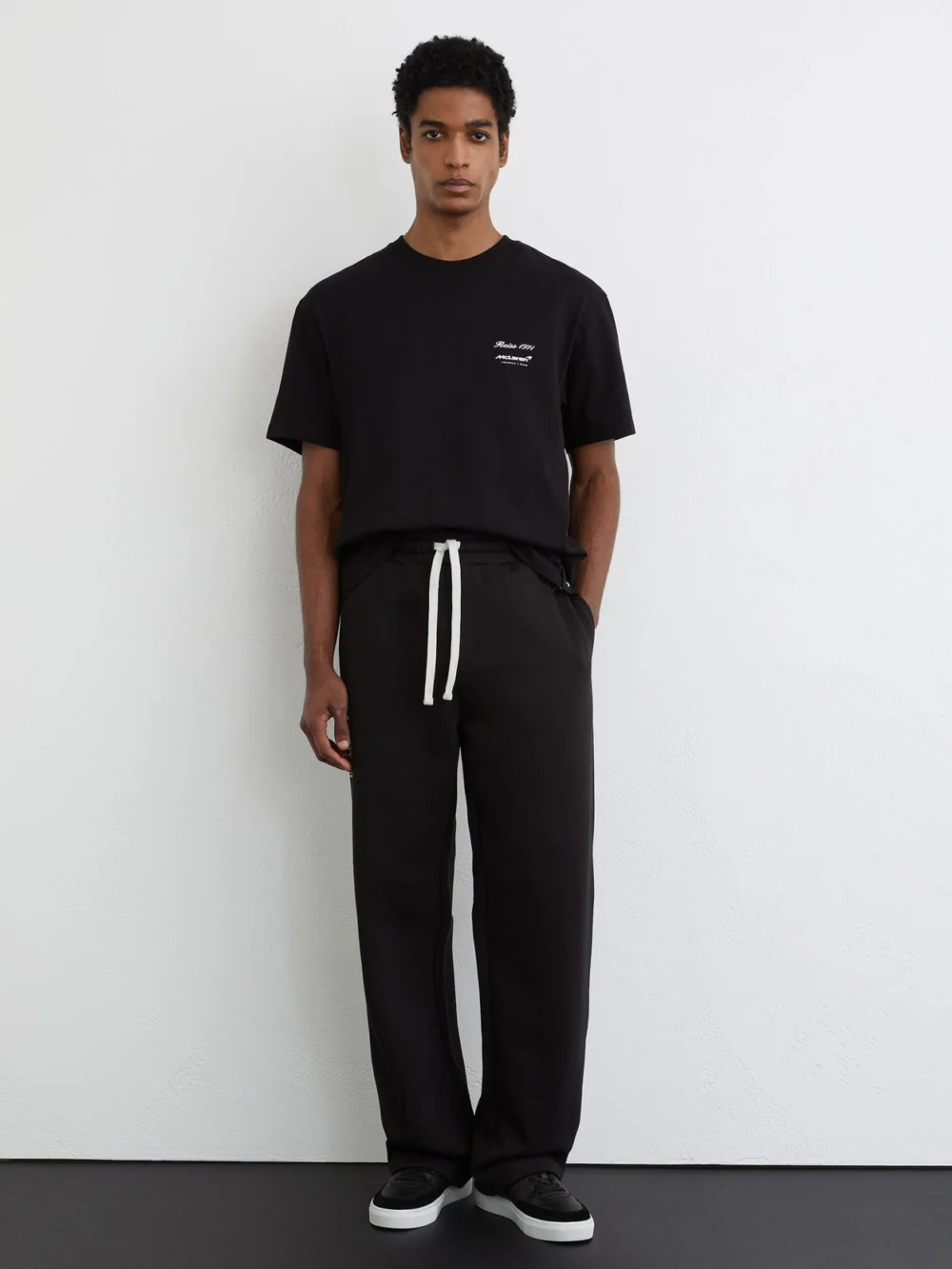 Reiss McLaren X McLaren F1 Team Racing Motif Drawstring Joggers, Washed Black