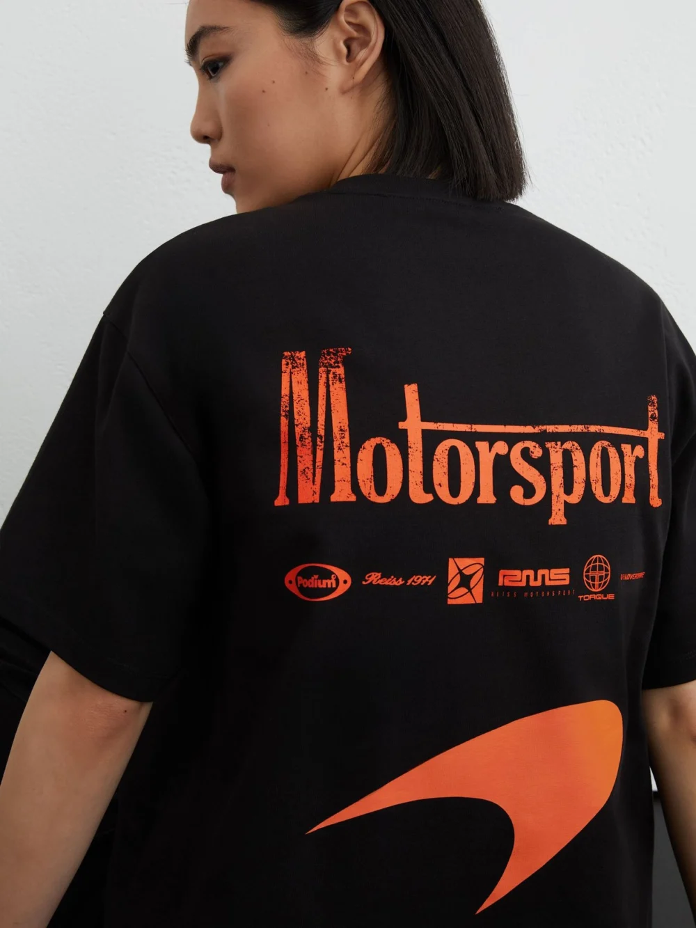 Reiss McLaren X McLaren F1 Team Racing Motorsport Relaxed T-shirt -fit, Black, view 4