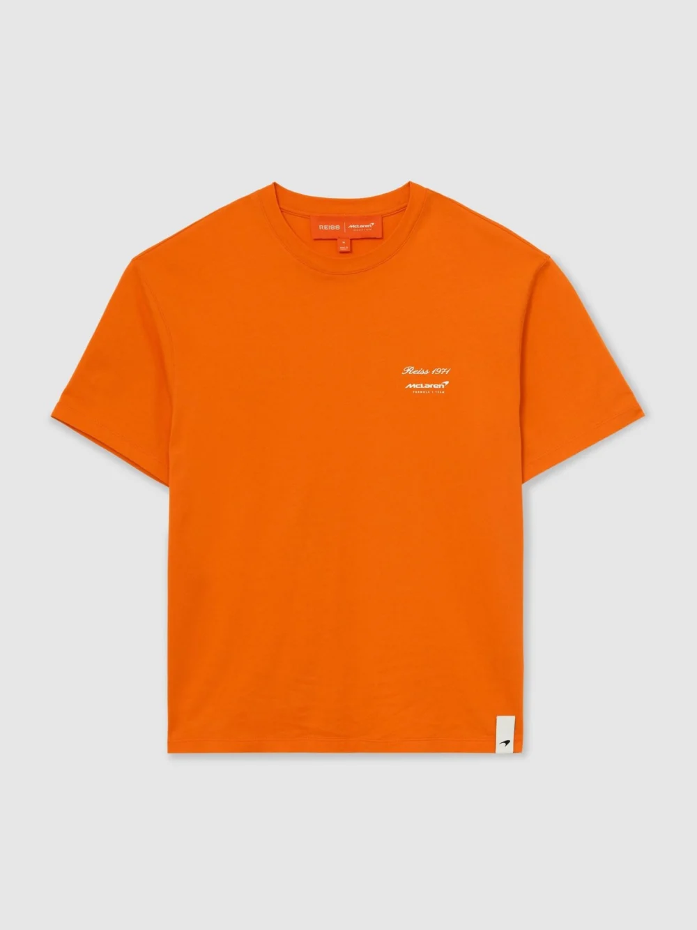 Reiss McLaren X McLaren F1 Team Racing Motorsport Relaxed T-shirt -fit, Papaya Orange, view 3