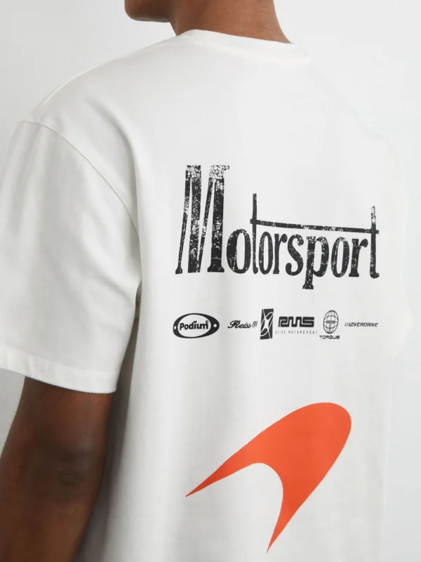 Reiss McLaren X McLaren F1 Team Racing Motorsport Relaxed T-shirt -fit, White