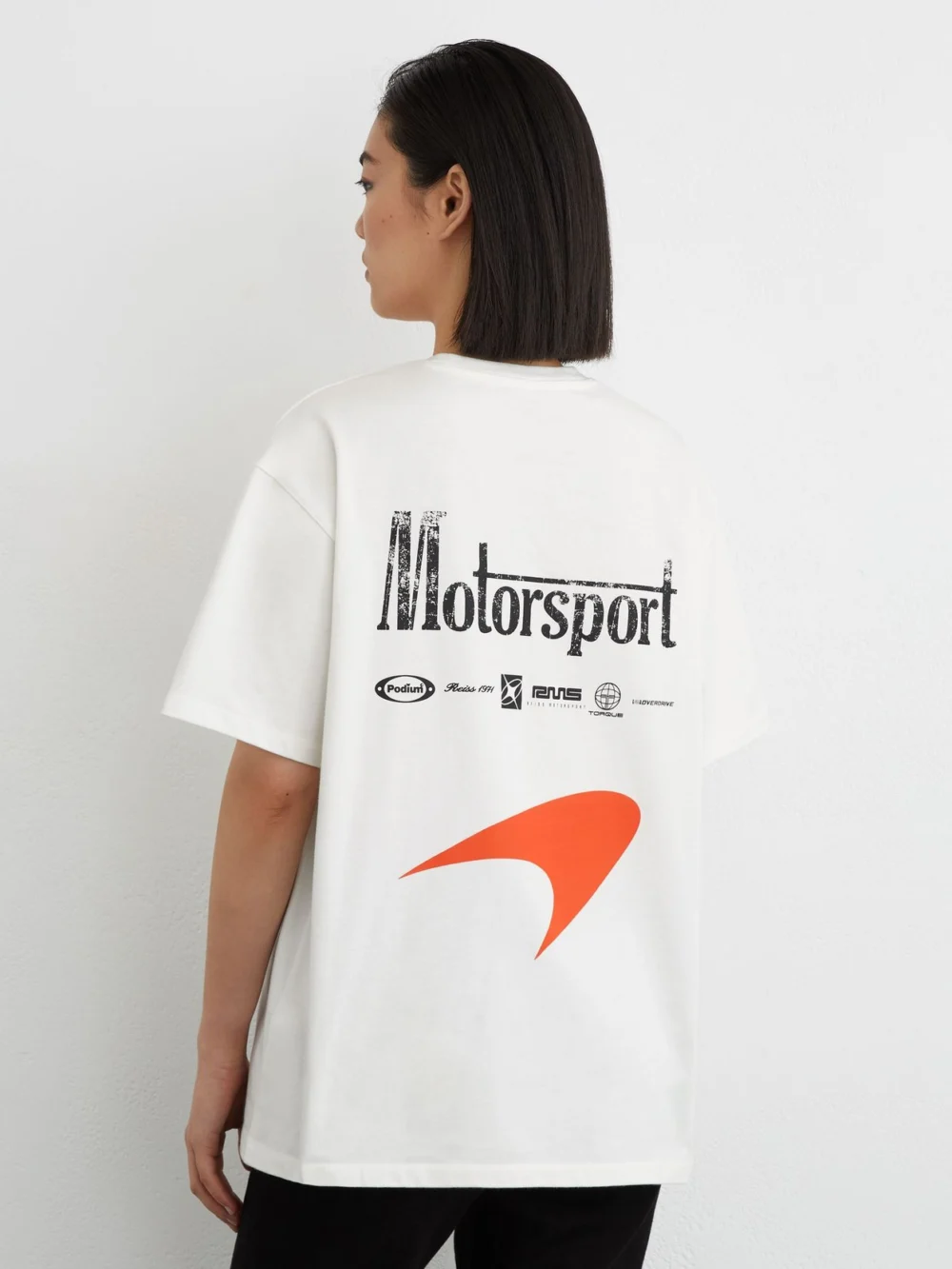 Reiss McLaren X McLaren F1 Team Racing Motorsport Relaxed T-shirt -fit, White, view 4
