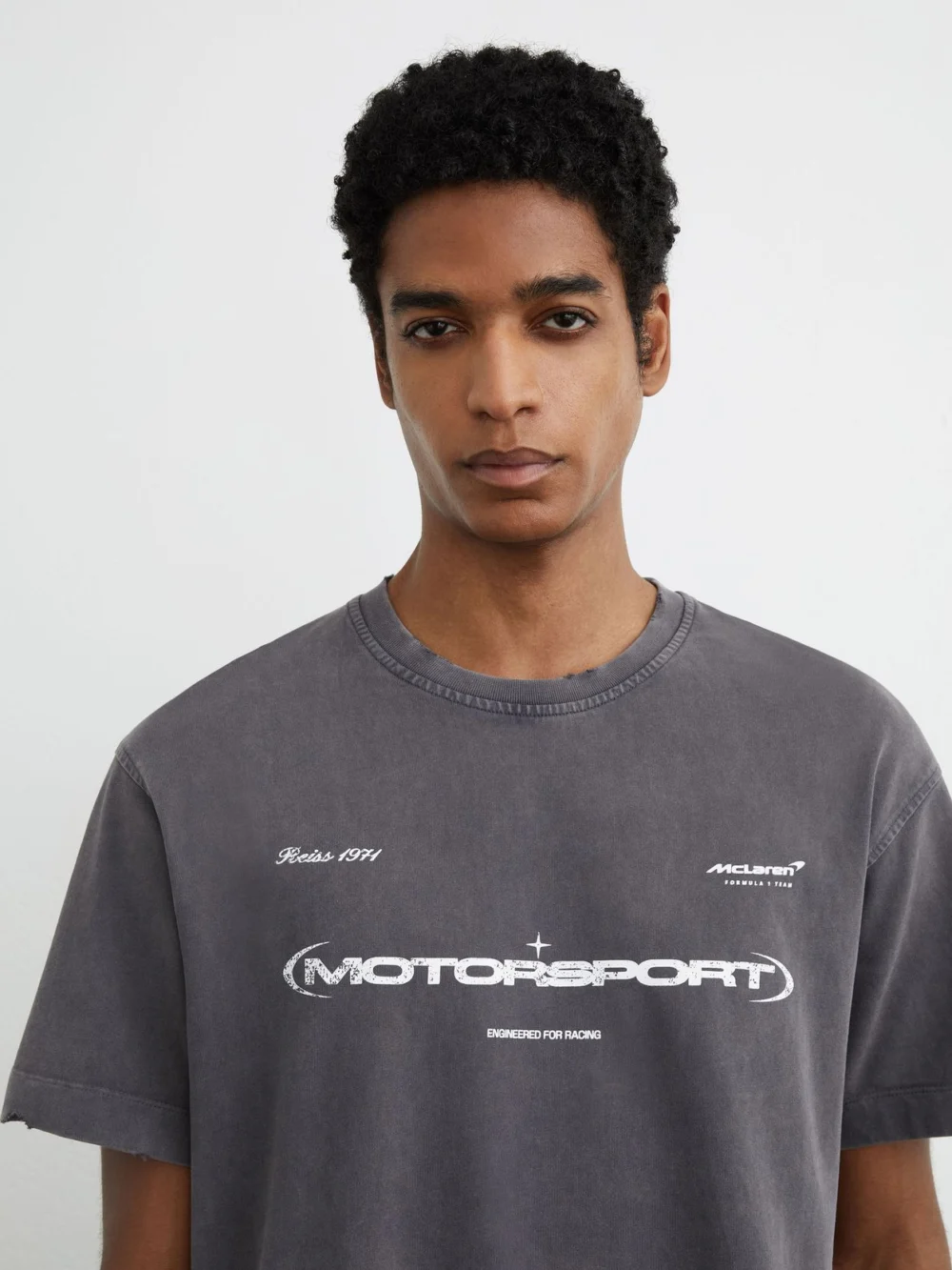 Reiss McLaren X McLaren F1 Team Racing Motorsport Washed T-shirt -fit, Black, view 4