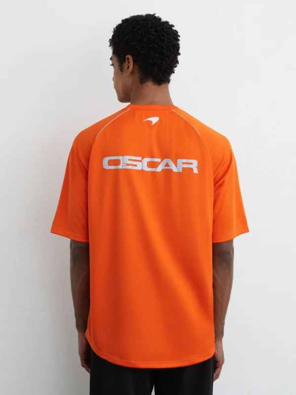 Reiss McLaren X McLaren F1 Team Racing Relaxed Contrast Driver T-shirt -fit, Papaya Orange