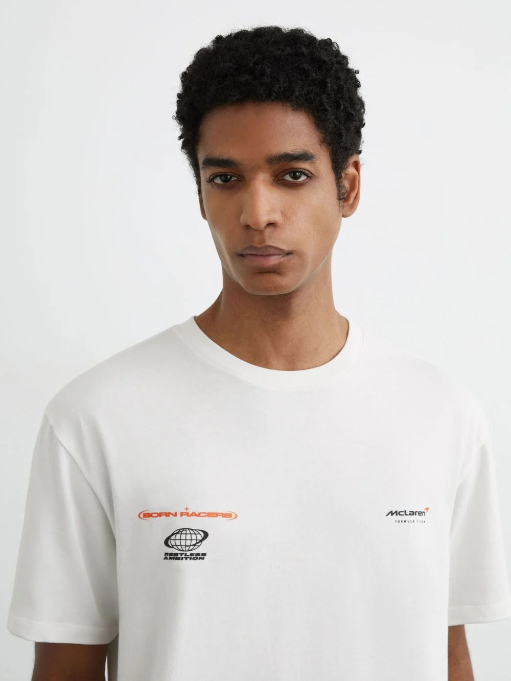 Reiss McLaren X McLaren F1 Team Racing Relaxed Logo T-shirt -fit, White