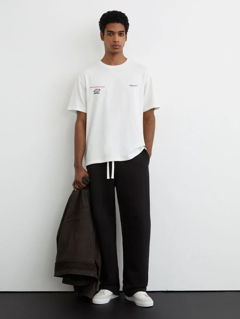 Reiss McLaren X McLaren F1 Team Racing Relaxed Logo T-shirt -fit, White, view 3