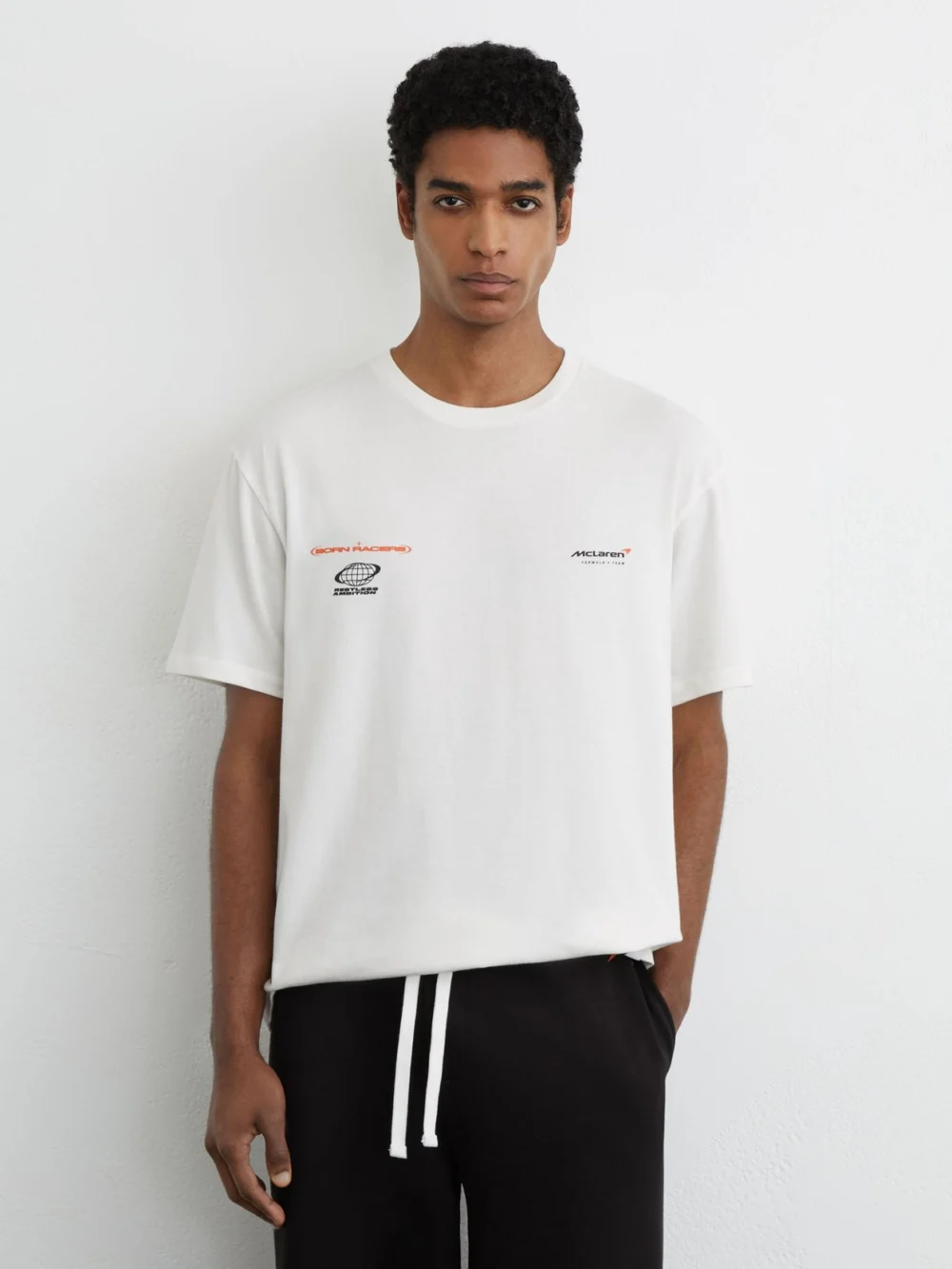 Reiss McLaren X McLaren F1 Team Racing Relaxed Logo T-shirt -fit, White, view 4
