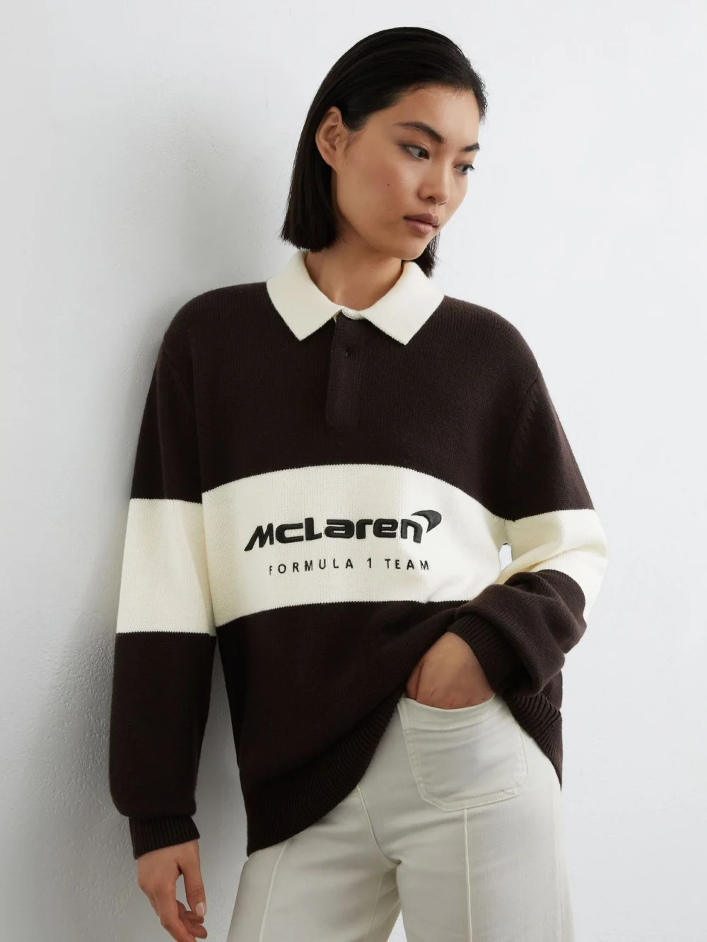 Reiss McLaren X McLaren F1 Team - Racing Rugby Polo Jumper -fit, M, view 3