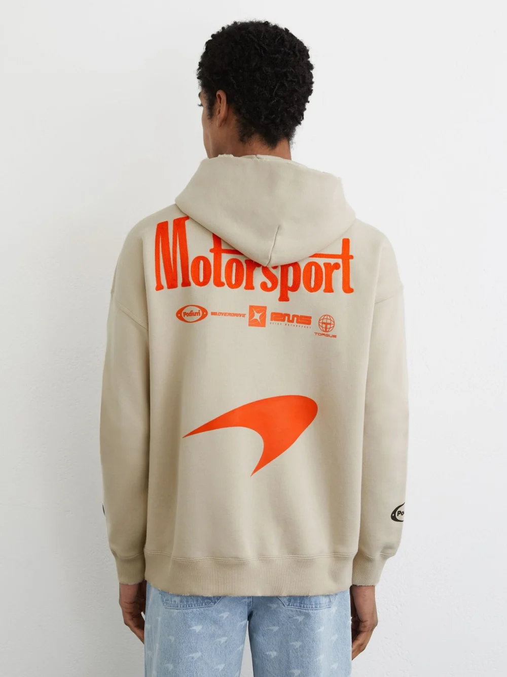 Reiss McLaren X McLaren F1 Team Racing Zip-through Hoodie -fit, Stone, view 3