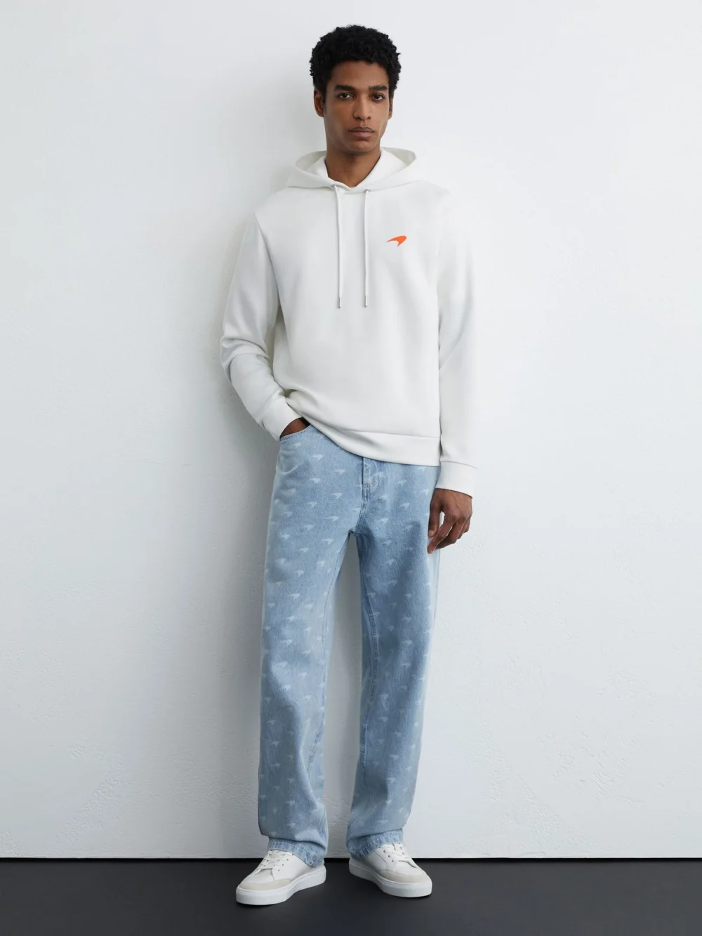 Reiss McLaren X McLaren F1 Team White Racing Interlock Speedmark Hoodie, view 3